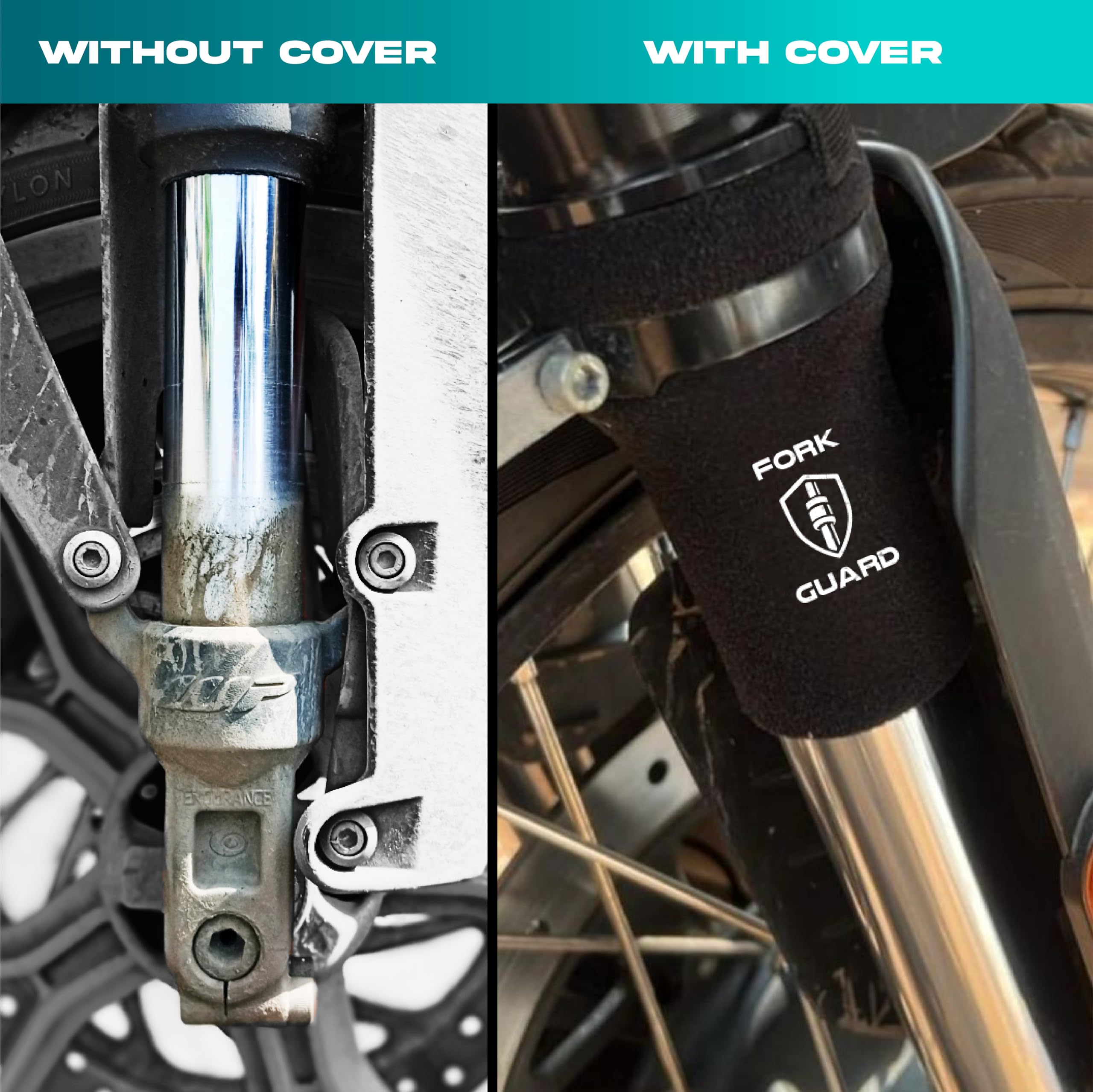 MIKANIX Universal Bike Front Shocker Fork Seal Covers | Protect Suspension Forks from Dust, Dirt, Water & Debris | Extend Shocker Life & Ensure Smooth Performance for All Motorcycle