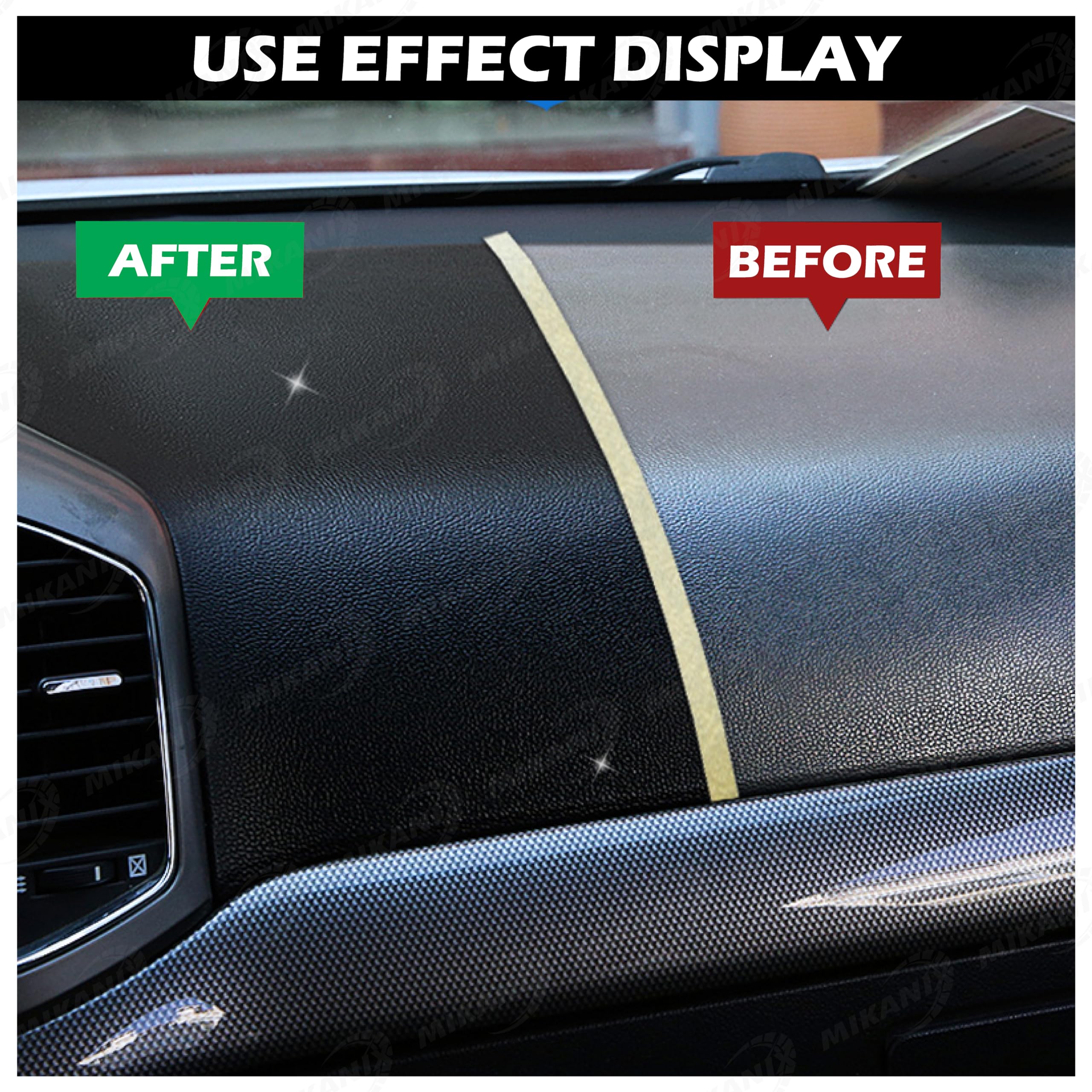 OBEROI'S TRADERS Car Dashboard Polish | Protects and Shines Interiors of Cars and Motorcycle | Suitable for Fibre | Metal | Leather | Plastic Surfaces