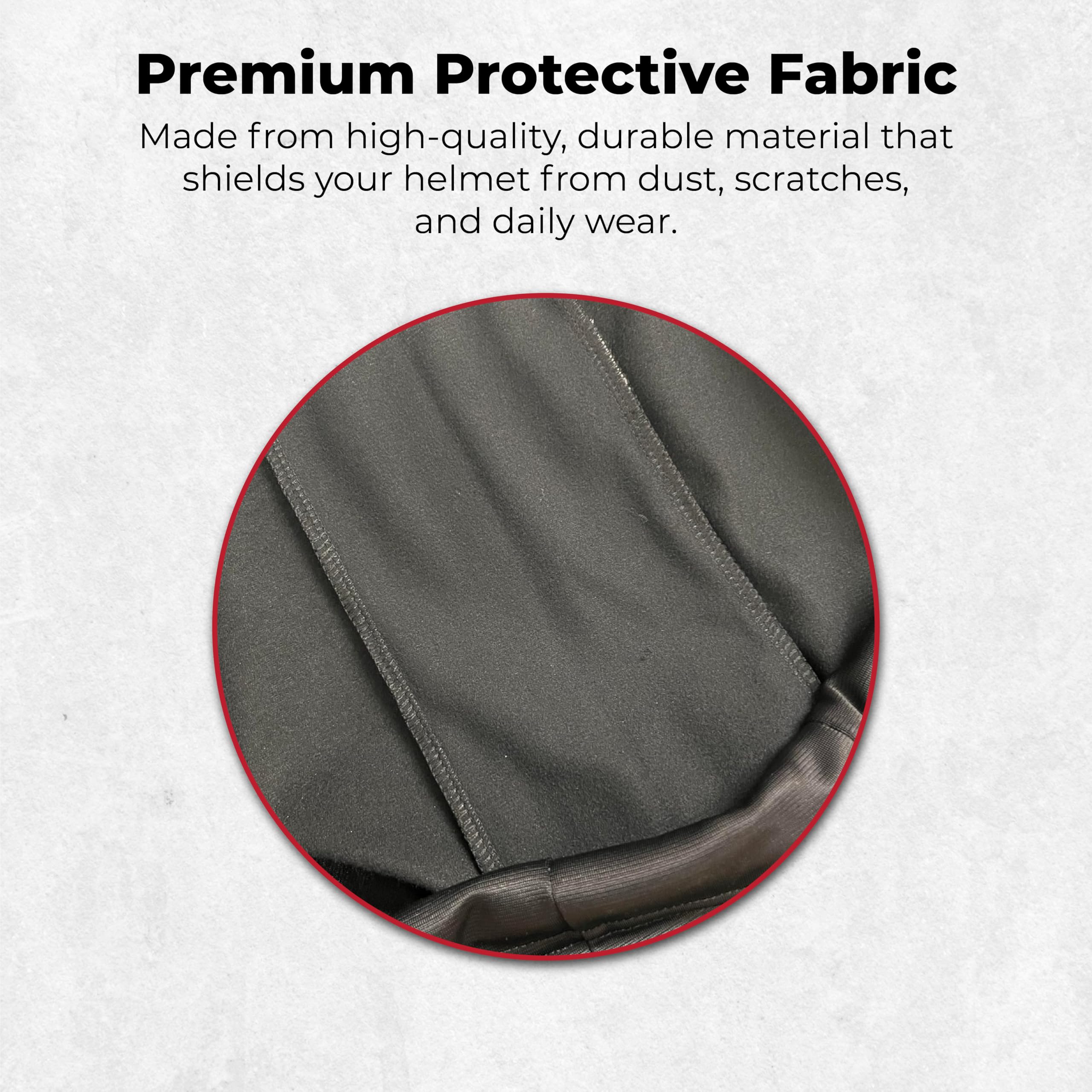 MIKANIX Universal Helmet Cover Bag – Soft Fabric Dustproof Protective Bag for All Helmet Types, Fits Full & Half Face Helmets, Keeps Helmet & Visor Safe, Travel-Friendly