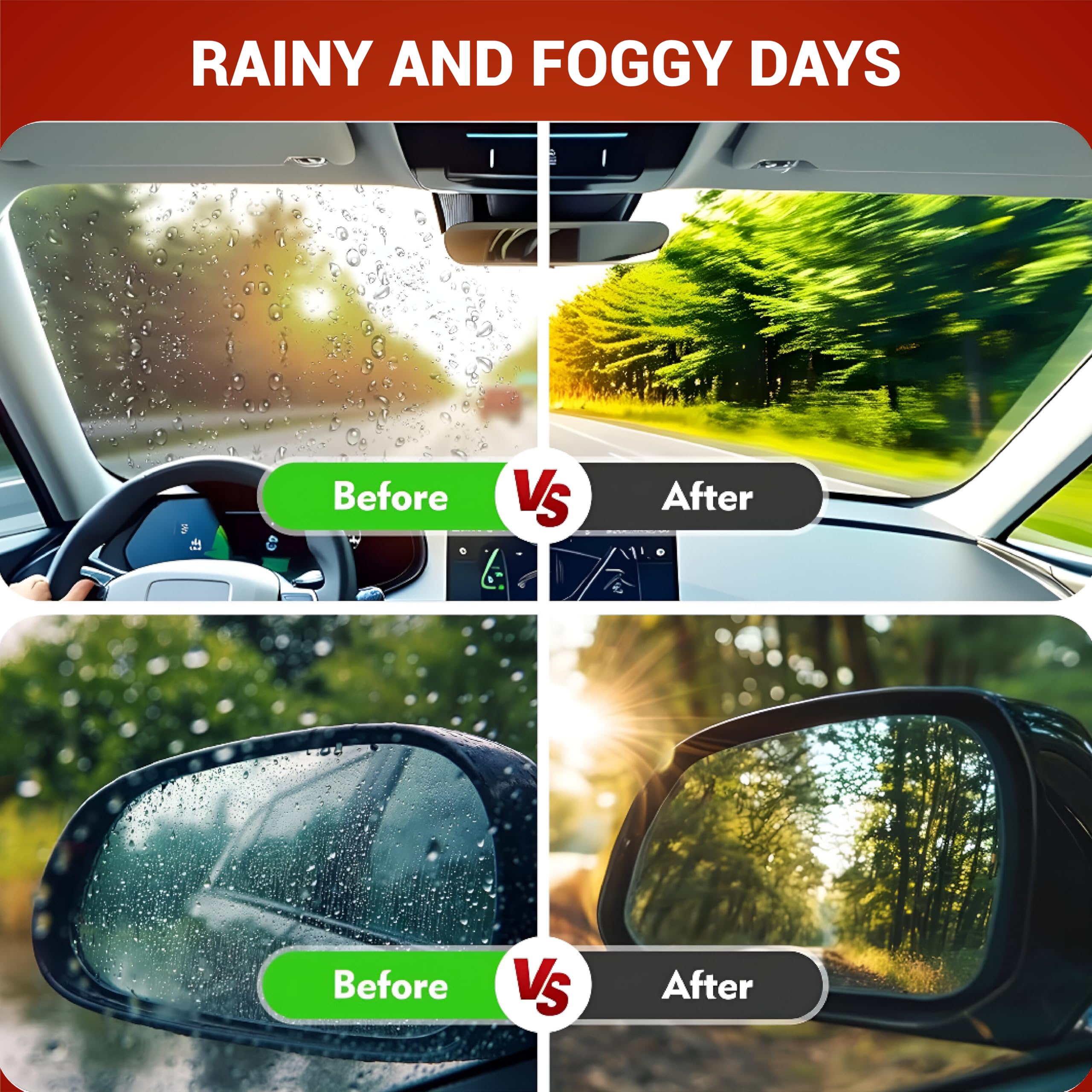 OBEROI'S TRADERS Car Glass Oil Film Remover Cleaning Brush | Automotive Windshield Cleaner Board | Powerful Oil Film Cleaner for Clear View, Anti-Glare, and Enhanced Driving Safety