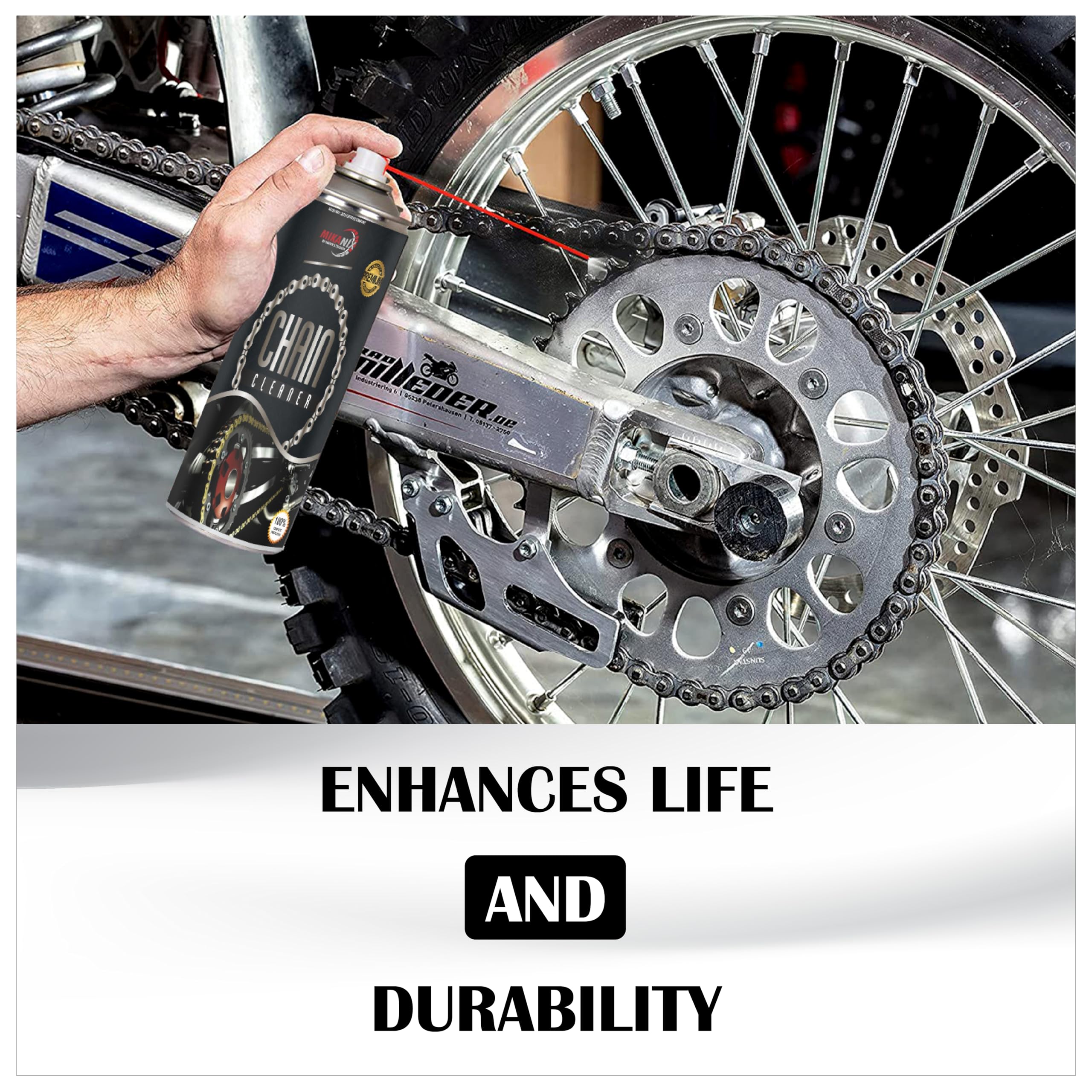 OBEROI'S TRADERS Bike Chain Lubricant & Chain Cleaner Spray With Cleaning Brush For Motorcycle and Bicycle