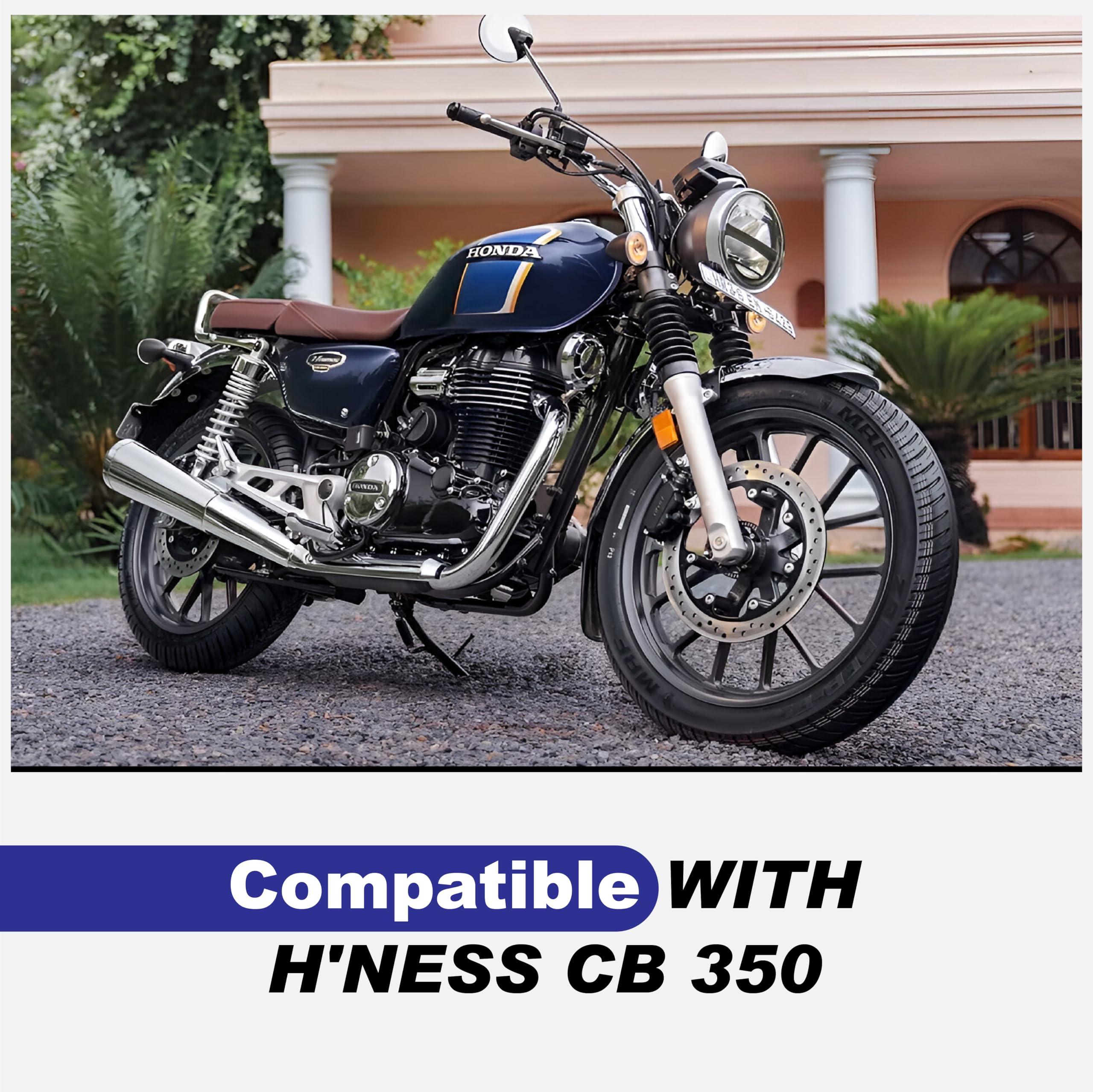 MIKANIX Stainless Steel Front Brake Oil Cap Guard for Hnees CB 350 | Disc Brake Fluid Reservoir Protector Cover | Premium Bike Accessories