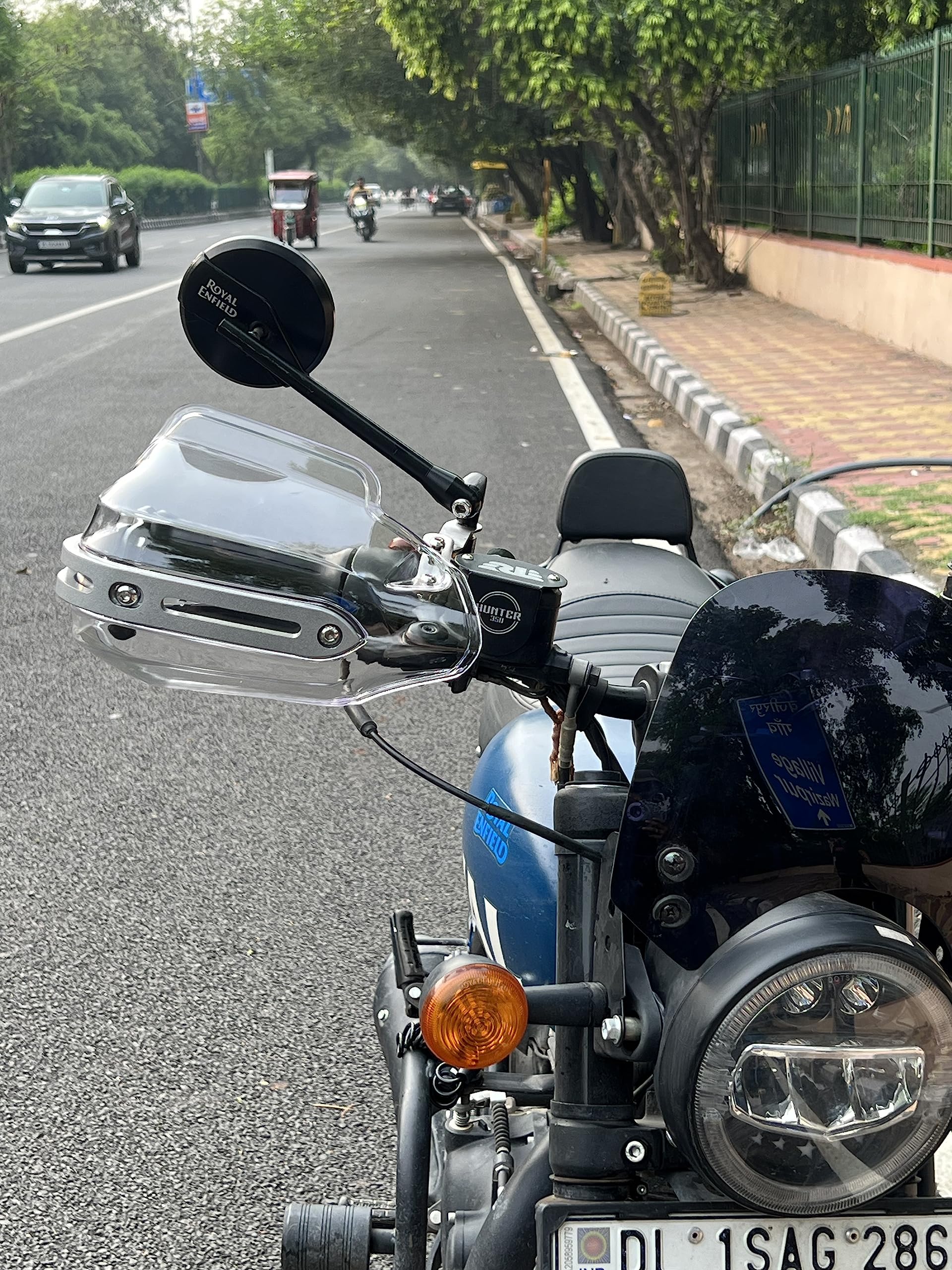 OBEROI'S TRADERS Universal Hand Guard Brake/Clutch Lever Guard Protector/Wind Deflector for All Bikes