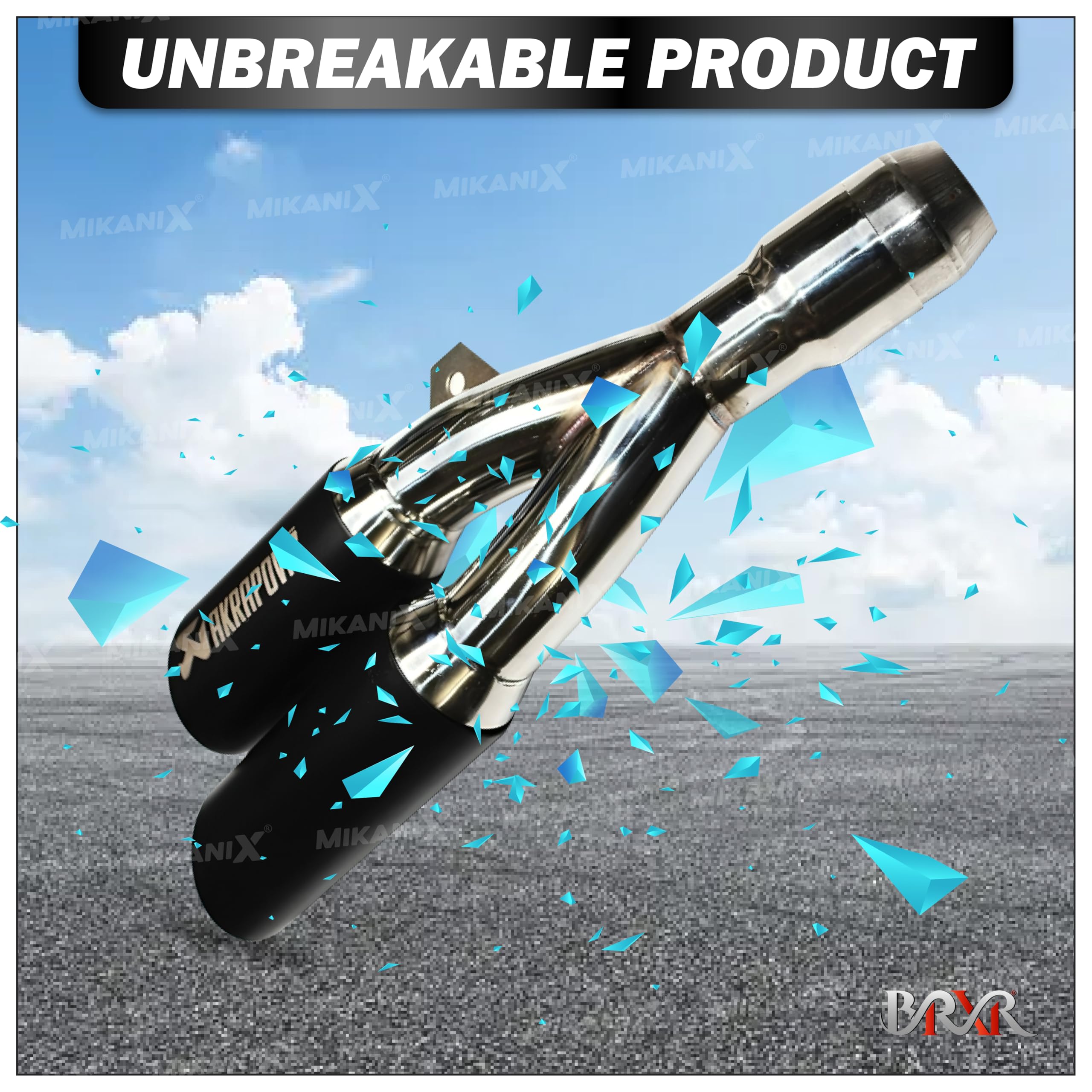 Mikanix Premium Akrapovic Universal Exhaust/Silencer Muffler Pipe for All Bikes/Motorcycle
