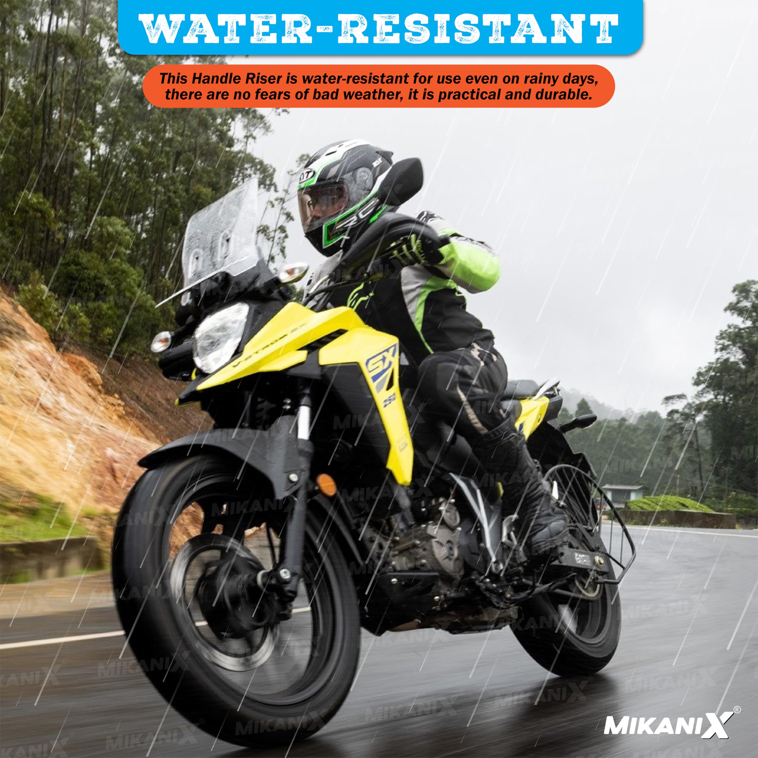 OBEROI'S TRADERS Bike Handlebar Riser | Handle Height Raiser Clamp Kit | Enhanced Comfort and Control | Compatible with Suzuki V-Strom 250