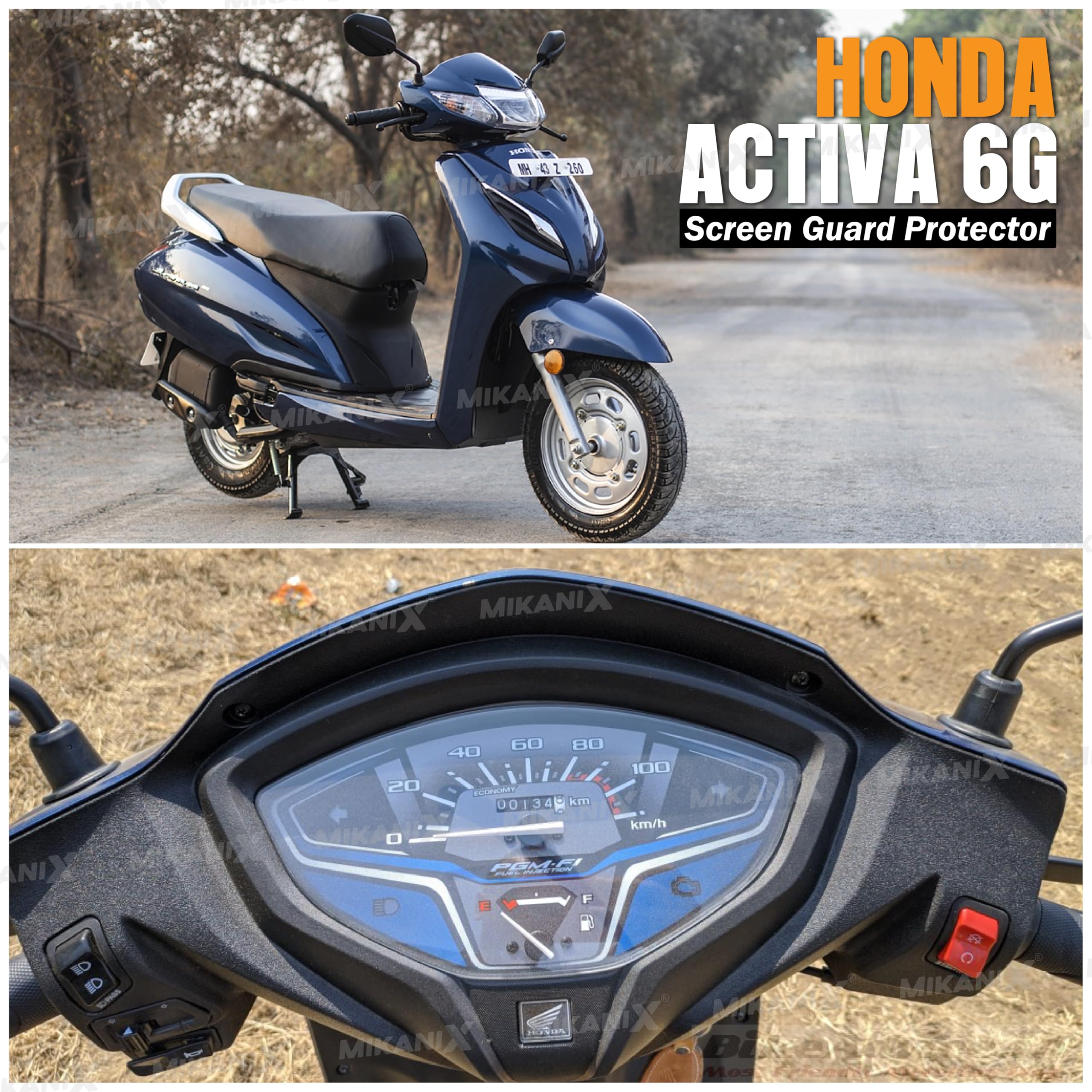 OBEROI'S TRADERS Screen Protector | Speedo-Meter Guard Compatible With Honda Activa 6G | Scratch Resistant | Water Resistant | Clear Vision [Not Tempered Glass]