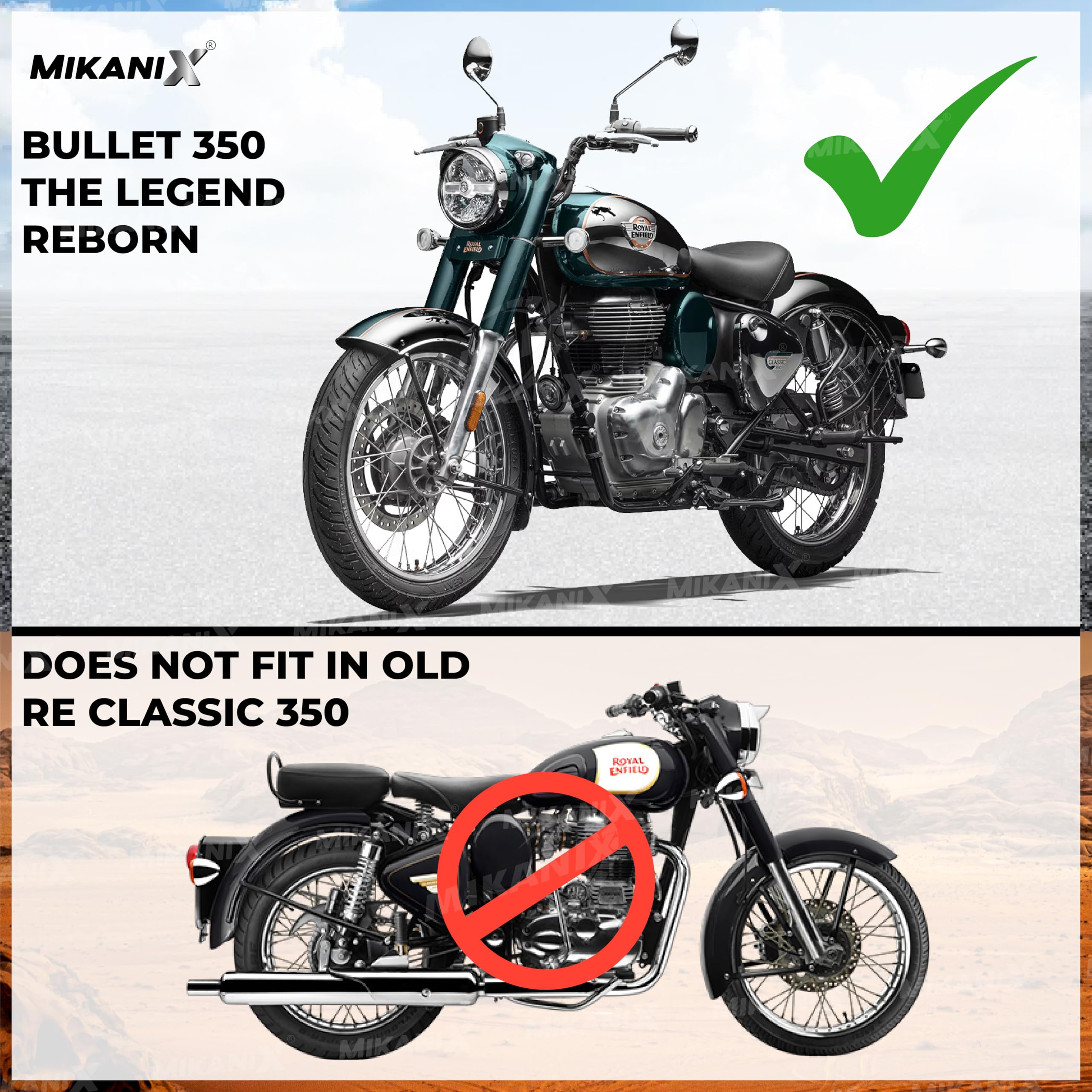 MIKANIX Premium CNC Metal Front Rear Headlight Grill | Jali Cover Set with Tail Lamp, Indicator, Pivot Eyes Cup Compatible Only for RE Classic 350 Legend Reborn