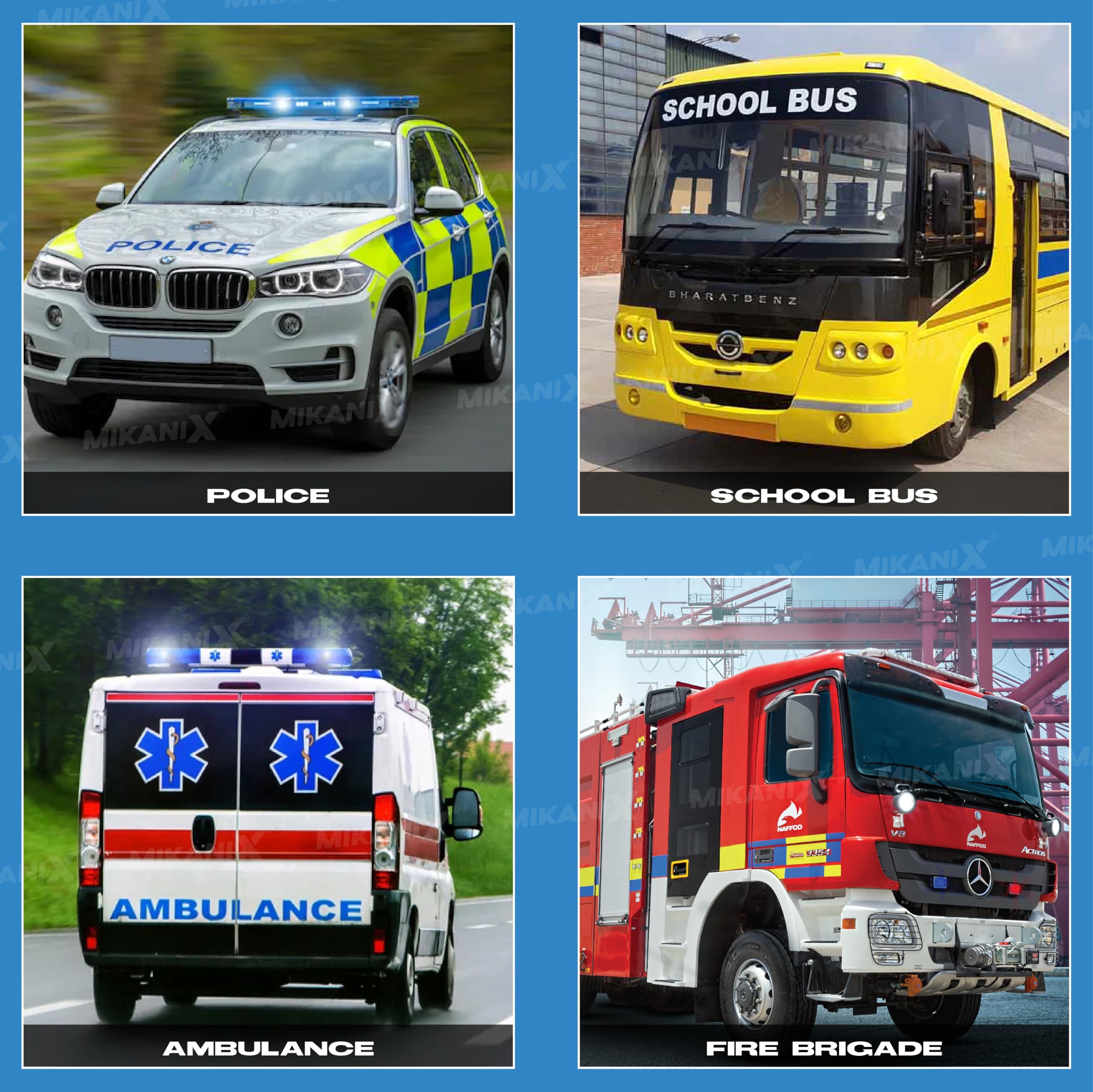 MIKANIX 7 Tone Police Car & Bike Siren Horn Hooter with Mic | PA Speaker System | Super Loud Sound | DC 12V | Remote Control Alarm Buzzer