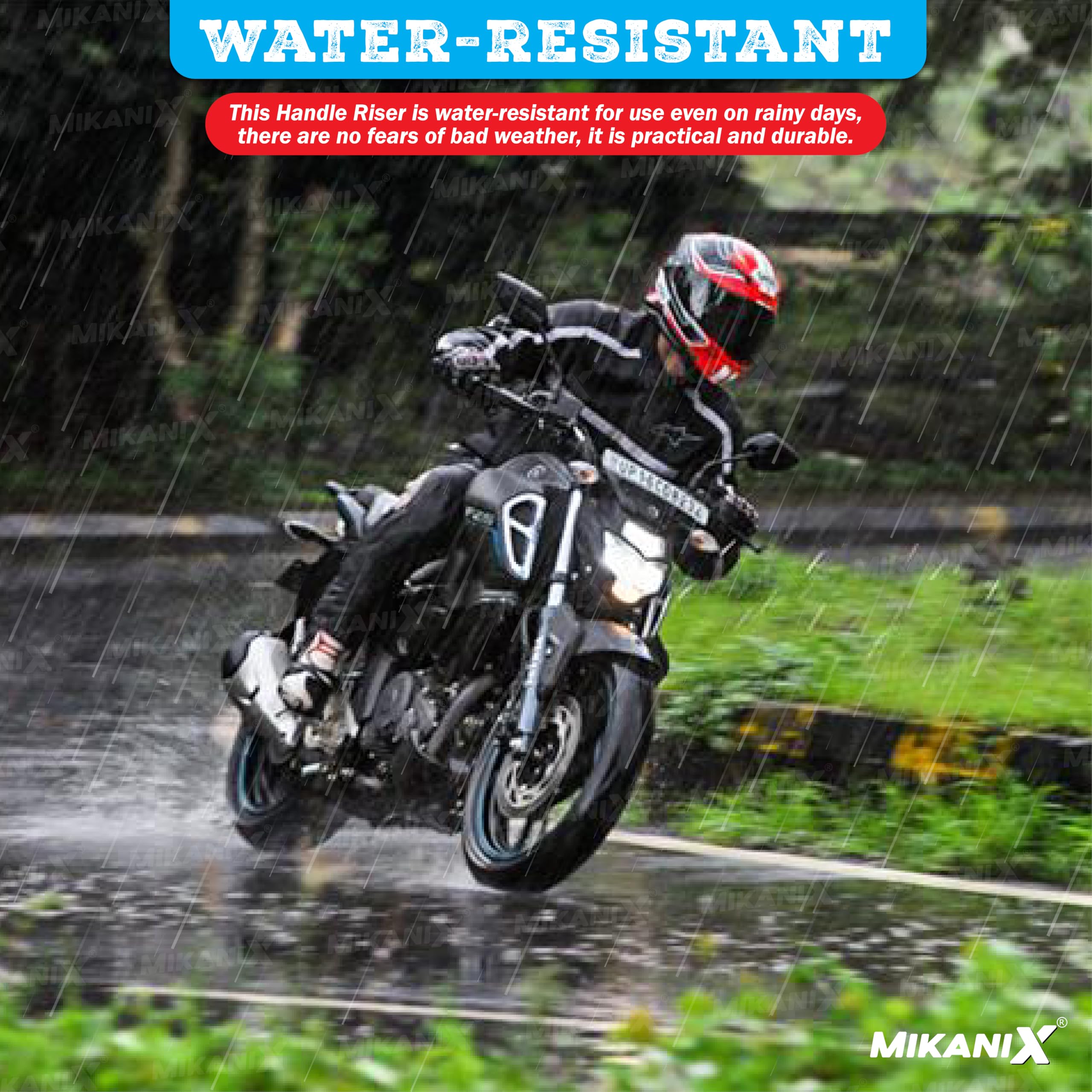 OBEROI'S TRADERS Bike Handlebar Riser | Handle Height Raiser Clamp Kit | Enhanced Comfort and Control | Compatible with Yamaha FZS All Series