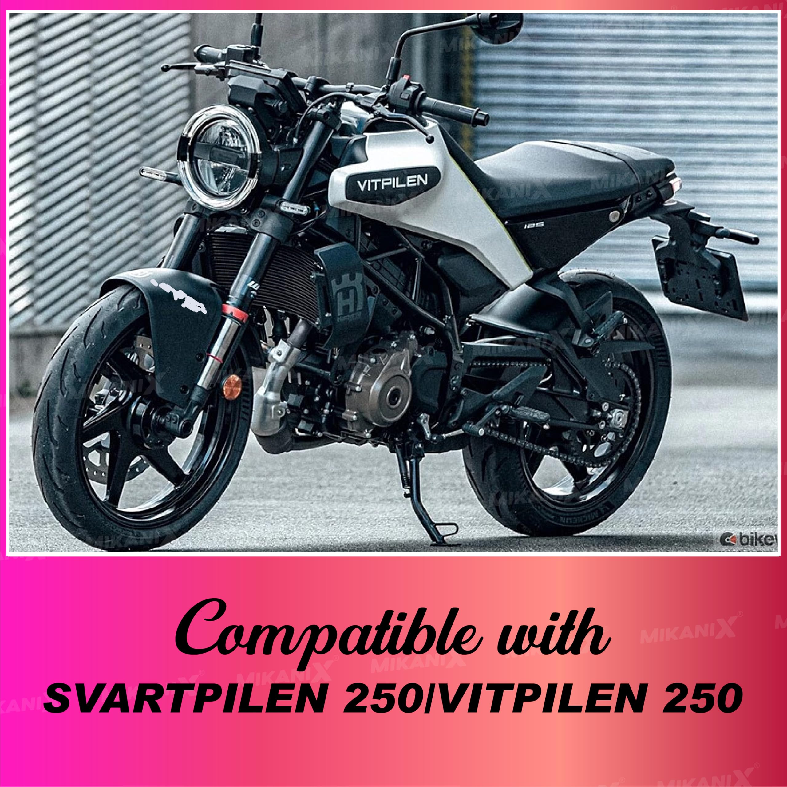 OBEROI'S TRADERS Stainless Steel Front Disc Brake | Master Cylinder Guard for Hus-qvarna Svartpilen 250/ Vitpilen 250