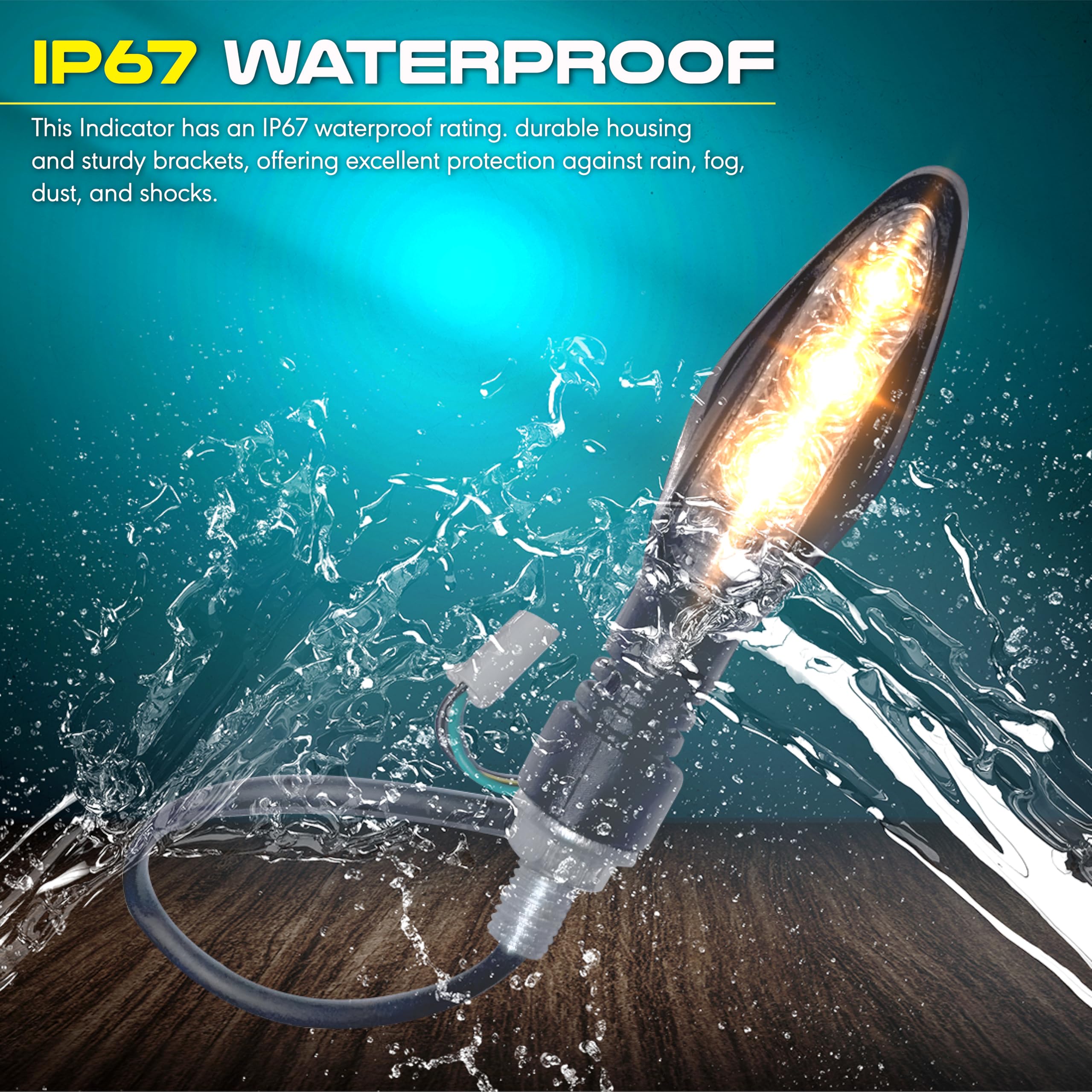 MIKANIX KTM Bike Front, Rear Turn Signal LED Indicator Light Lamp for KTM Duke | RC 125/200/250/390 All Models