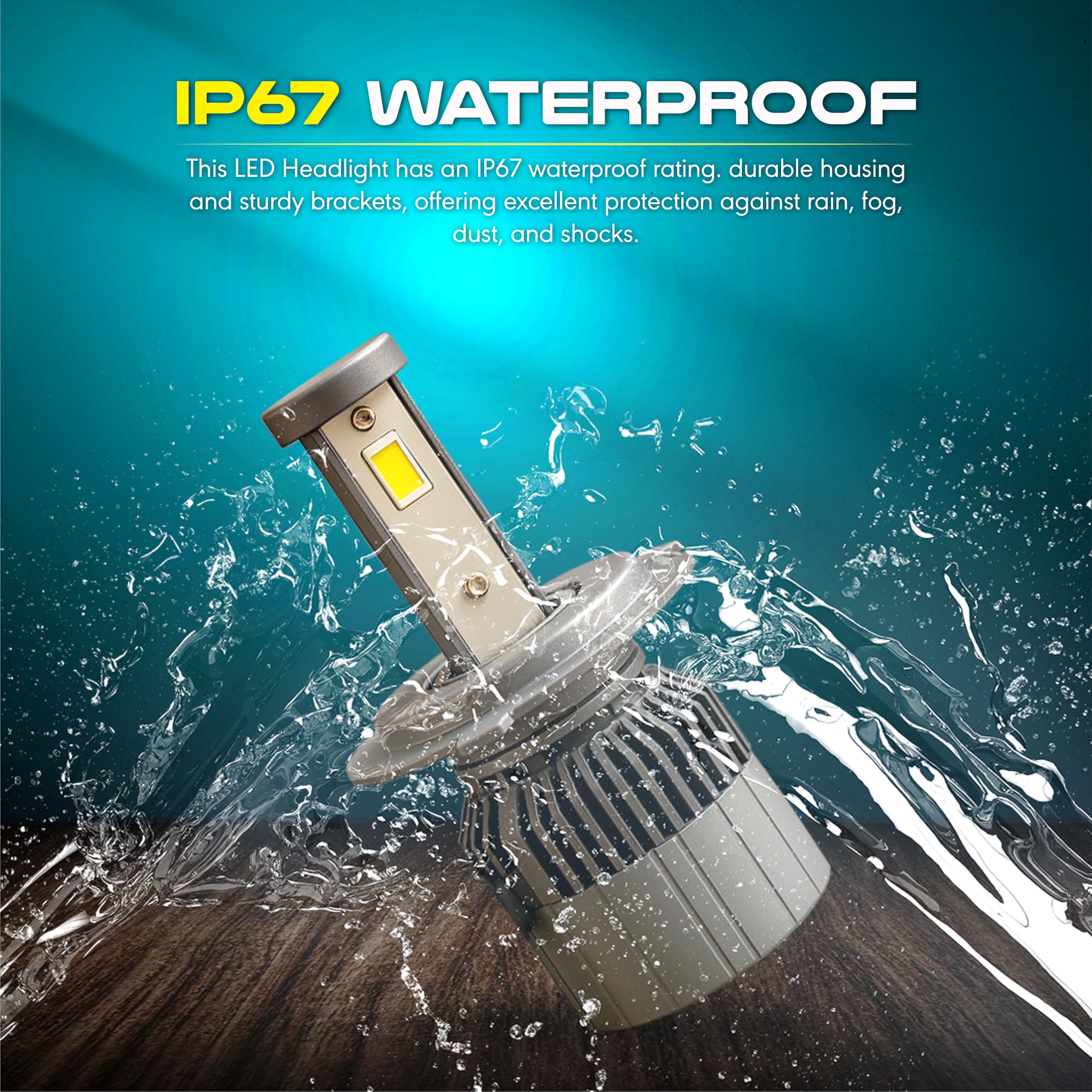 MIKANIX Super Bright H4 LED Bike Headlight Bulb with Remote | Dual Color White & Yellow High/Low Beam | 60W Projector LED Lamp with Cooling Fan for Motorcycles & Cars