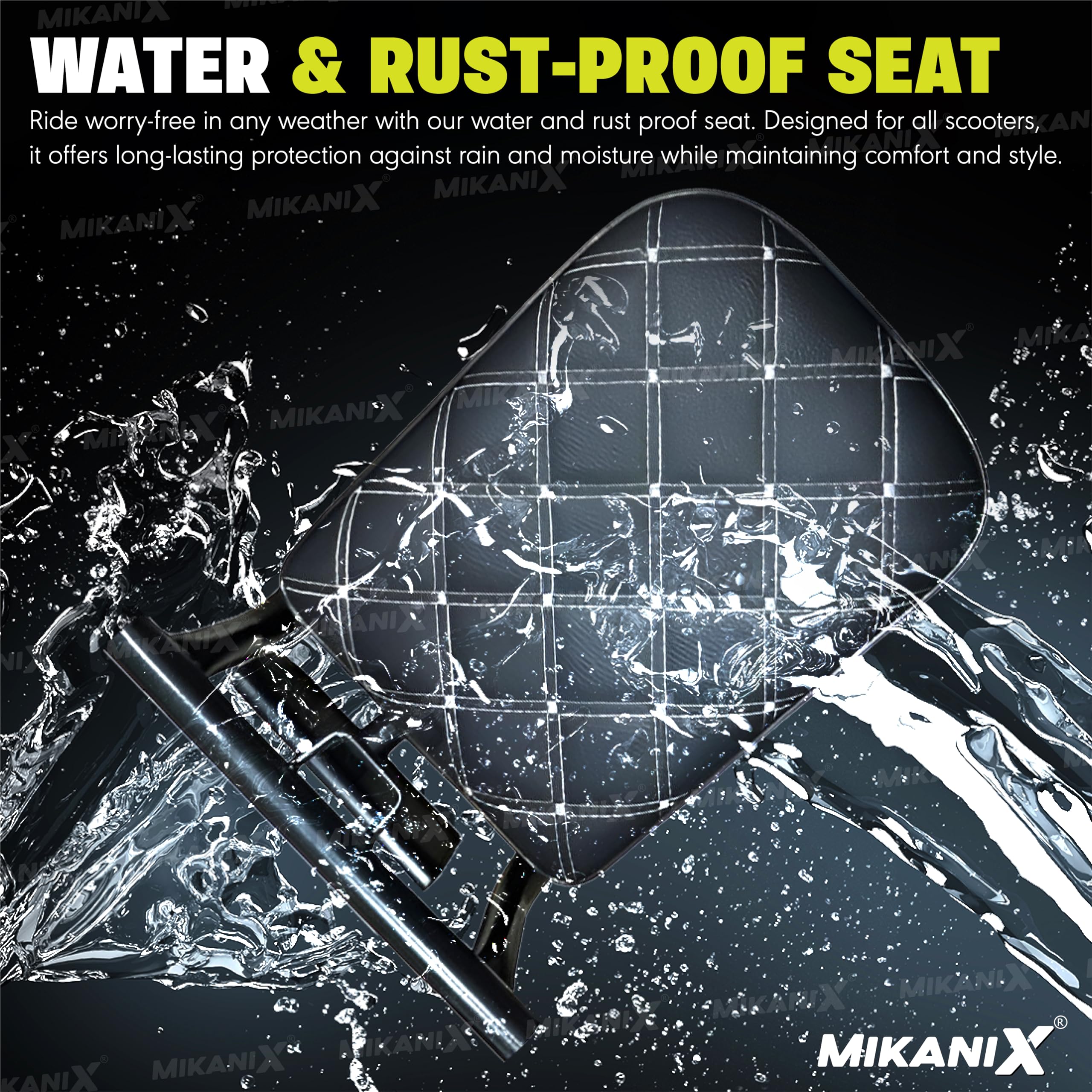 Mikanix Baby Seat for Scooty | Foldable | Safety & Comfort Ride for Aerox 155 STD and Aerox 155 S