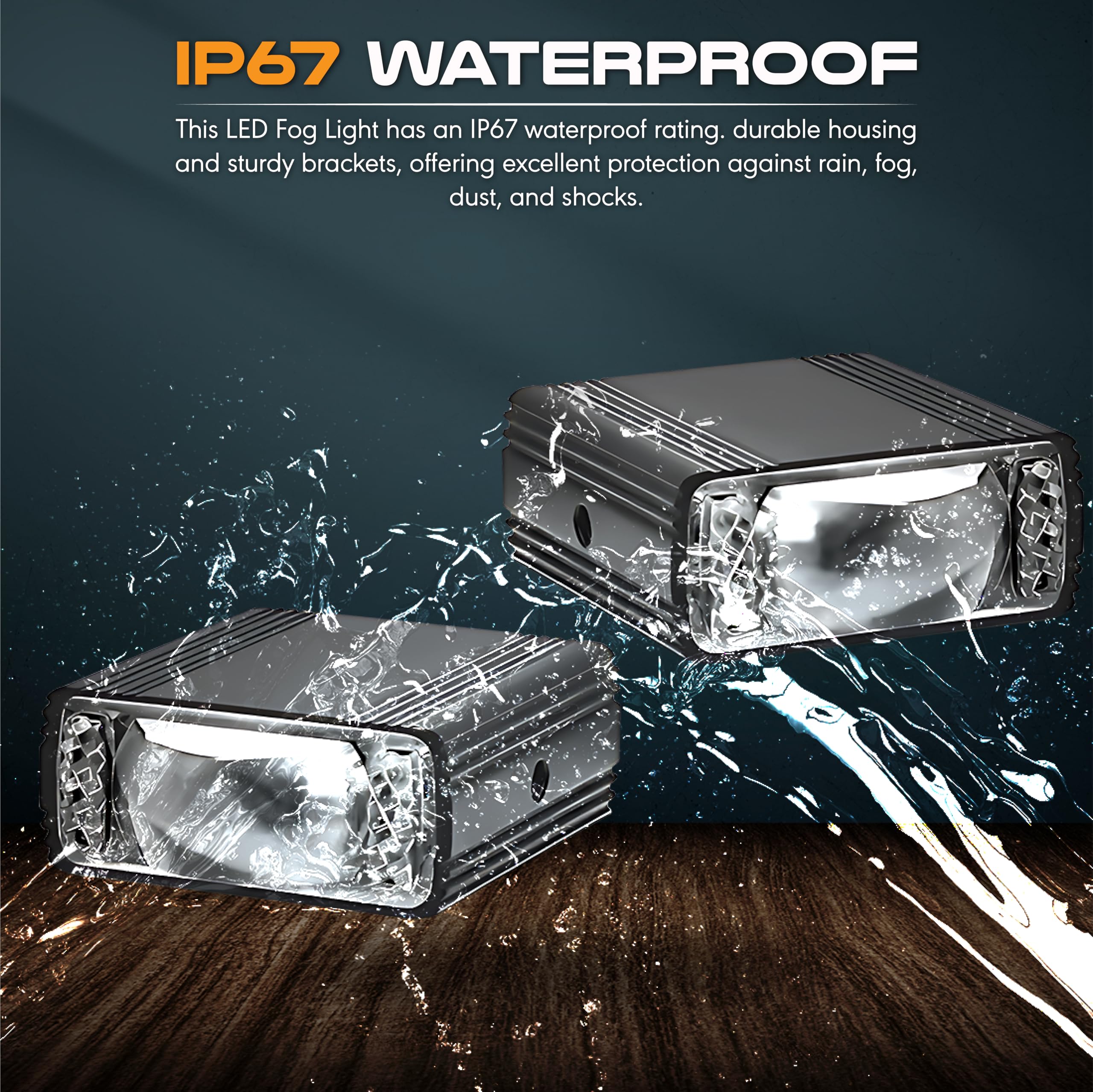 MIKANIX Super Bright LED Fog Light with On/Off Switch, High/Low Beam, 5 Modes & PCR Flashing – Universal for Bike, Scooty & Car