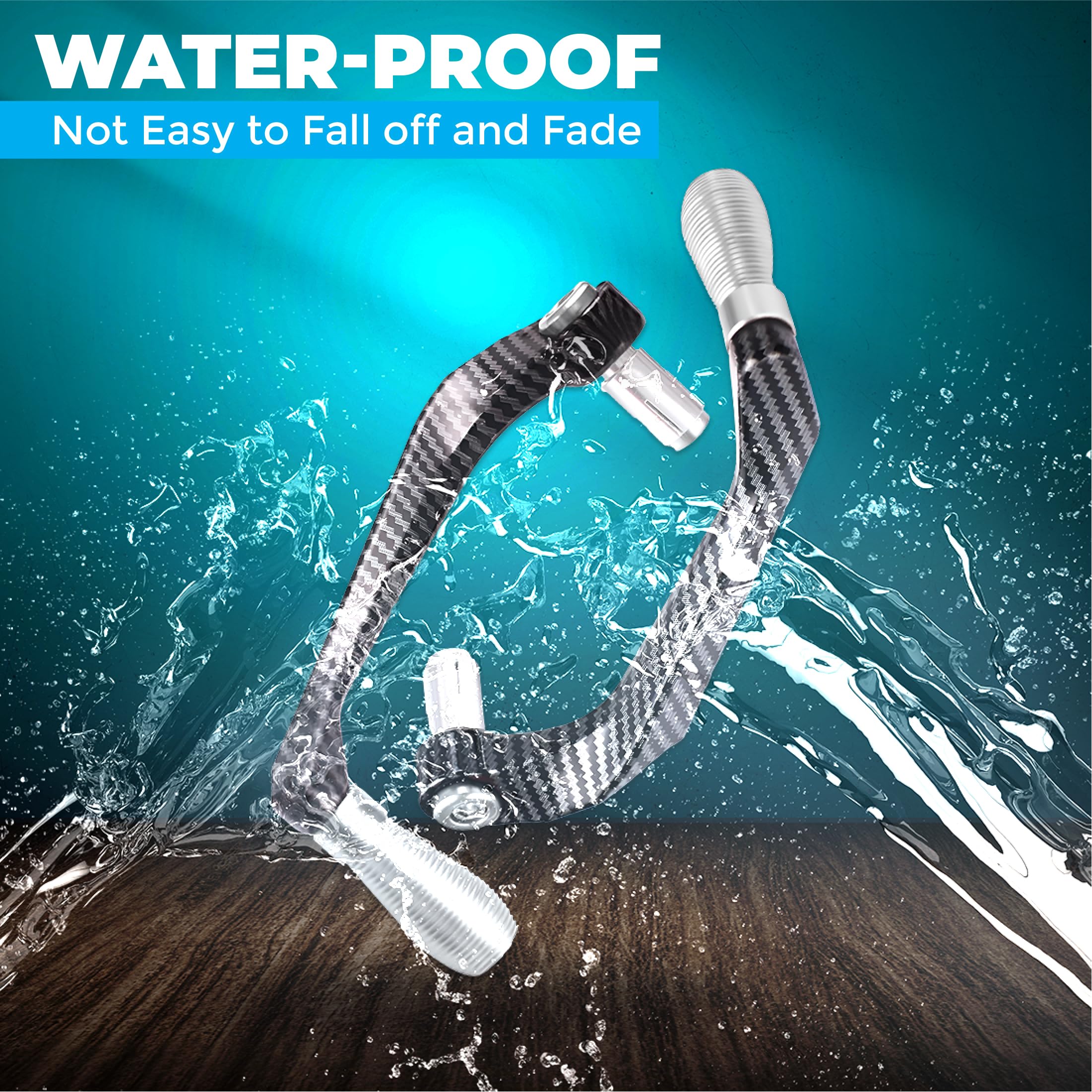 OBEROI'S TRADERS Carbon Finish CNC Aluminum Universal Motorcycle Lever Guard | Handle Bar End Brake Clutch Lever Protective Guards | Hand Guards for All Bikes