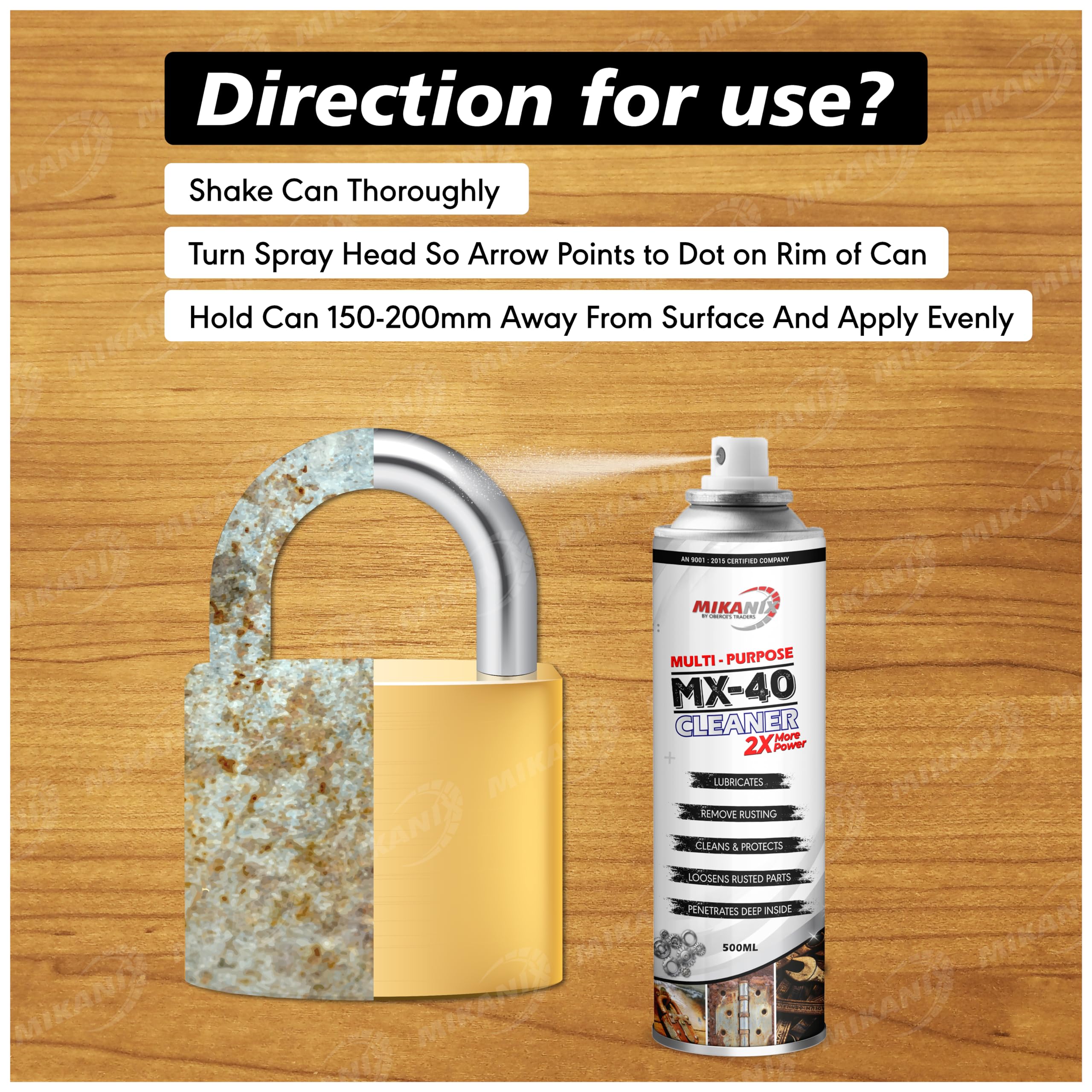 OBEROI'S TRADERS Combo Of Rust Remover Spray + Chain Cleaner + Chain Lube With Cleaning Brush | Cleans | Shines & Protects Chain | Remove Rust From Bike Chain, Tools & Household Items (450) ml