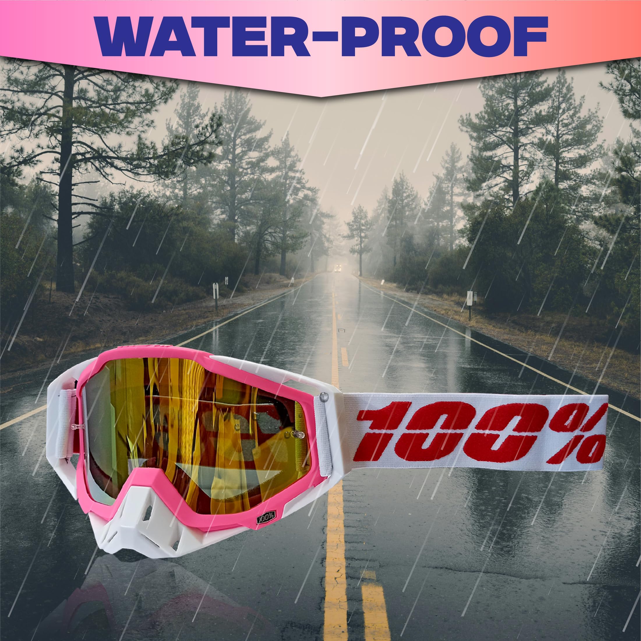 Mikanix Motorcycle Dirt Bike Goggles I ATV Motocross Offroad MX Racing Riding OTG Goggles | Protective Eyewear Safety Glasses for Ski, Snowboarding, Cycling & Outdoor Sports