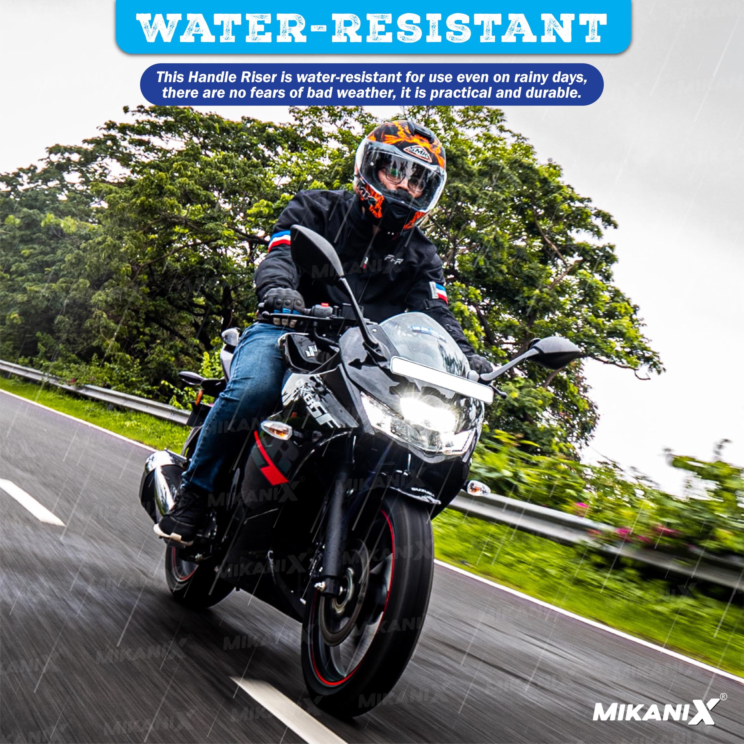 OBEROI'S TRADERS Bike Handlebar Riser | Handle Height Raiser Clamp Kit | Enhanced Comfort and Control | Compatible with Suzuki Gixxer SF 150/250