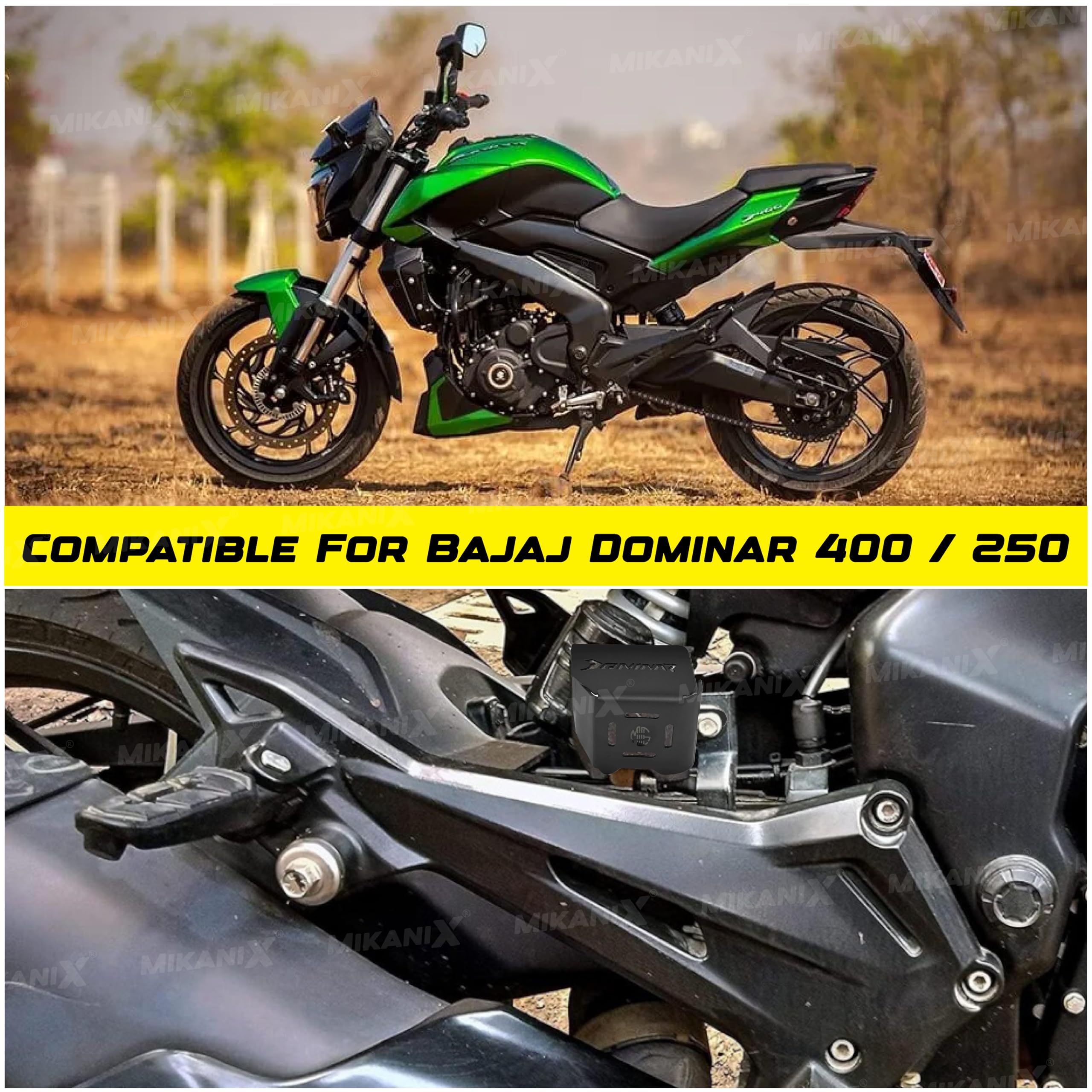 OBEROI'S TRADERS Rear Brake Oil Container Guard | Fluid Reservoir Cap Compatible With Bajaj Dominar 250/400