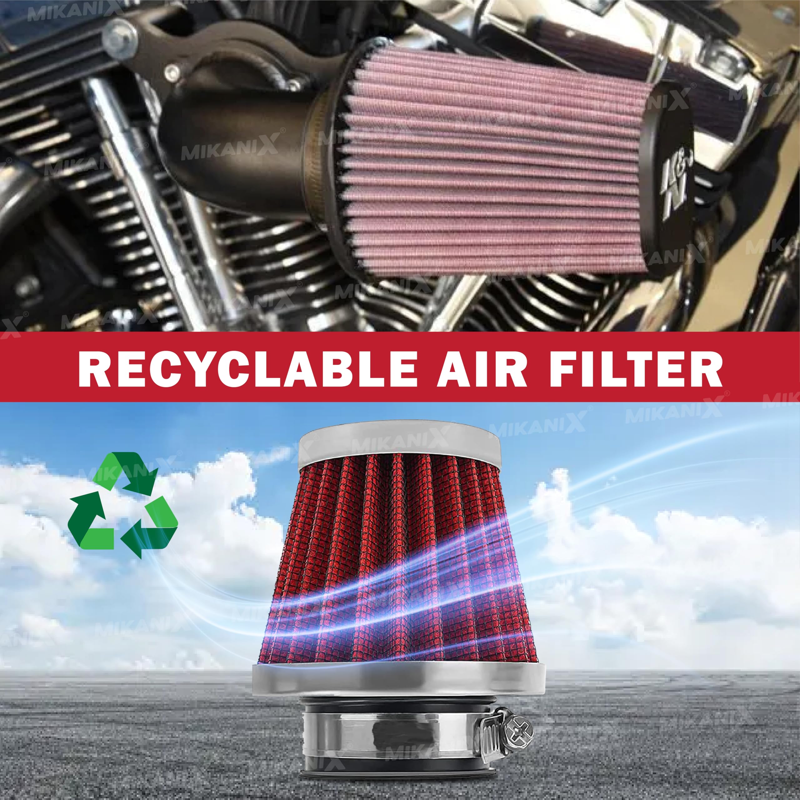 OBEROI'S TRADERS HP Bike Air Filter High Performance Universal For All Bikes