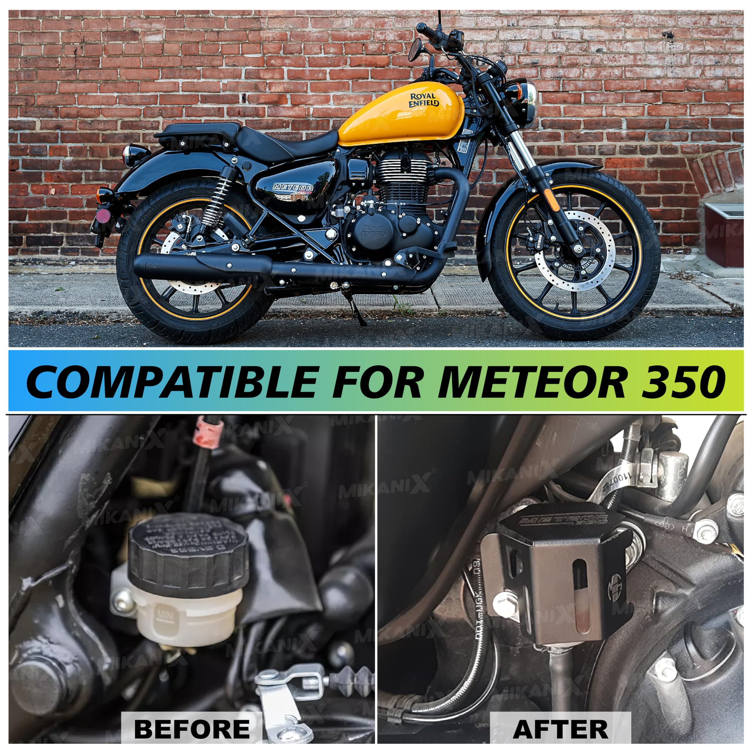 MIKANIX Rear Brake Oil Container Guard Compatible With Royal Enfield Meteor 350