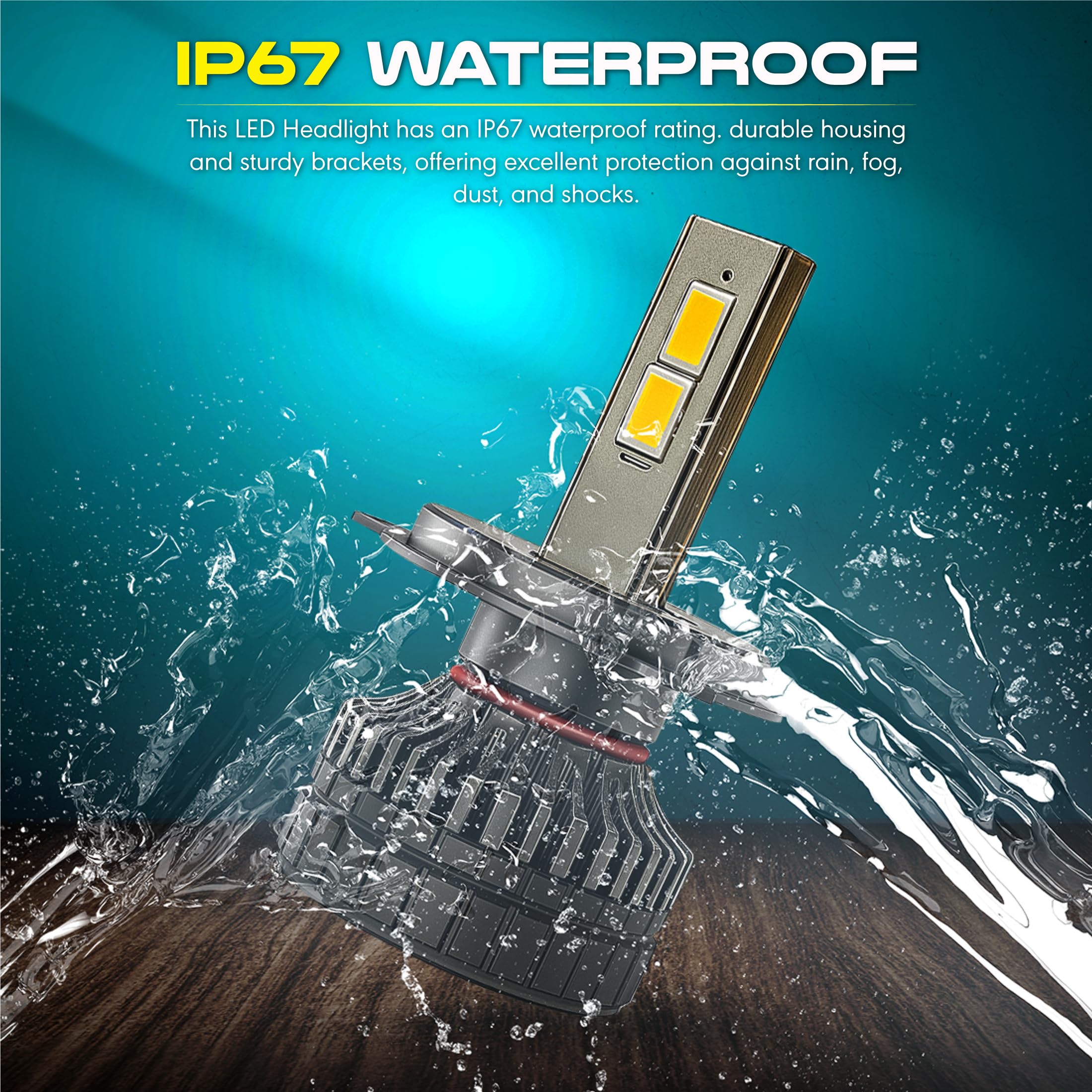 MIKANIX 1 Year Warranty Ultra Bright H4 Fitting 130 Watt LED Headlight Bulb| High And Low Beam| Metal Body Lens Projector Headlamp Bulb With Cooling Fan Universal Fit all Bikes and Cars