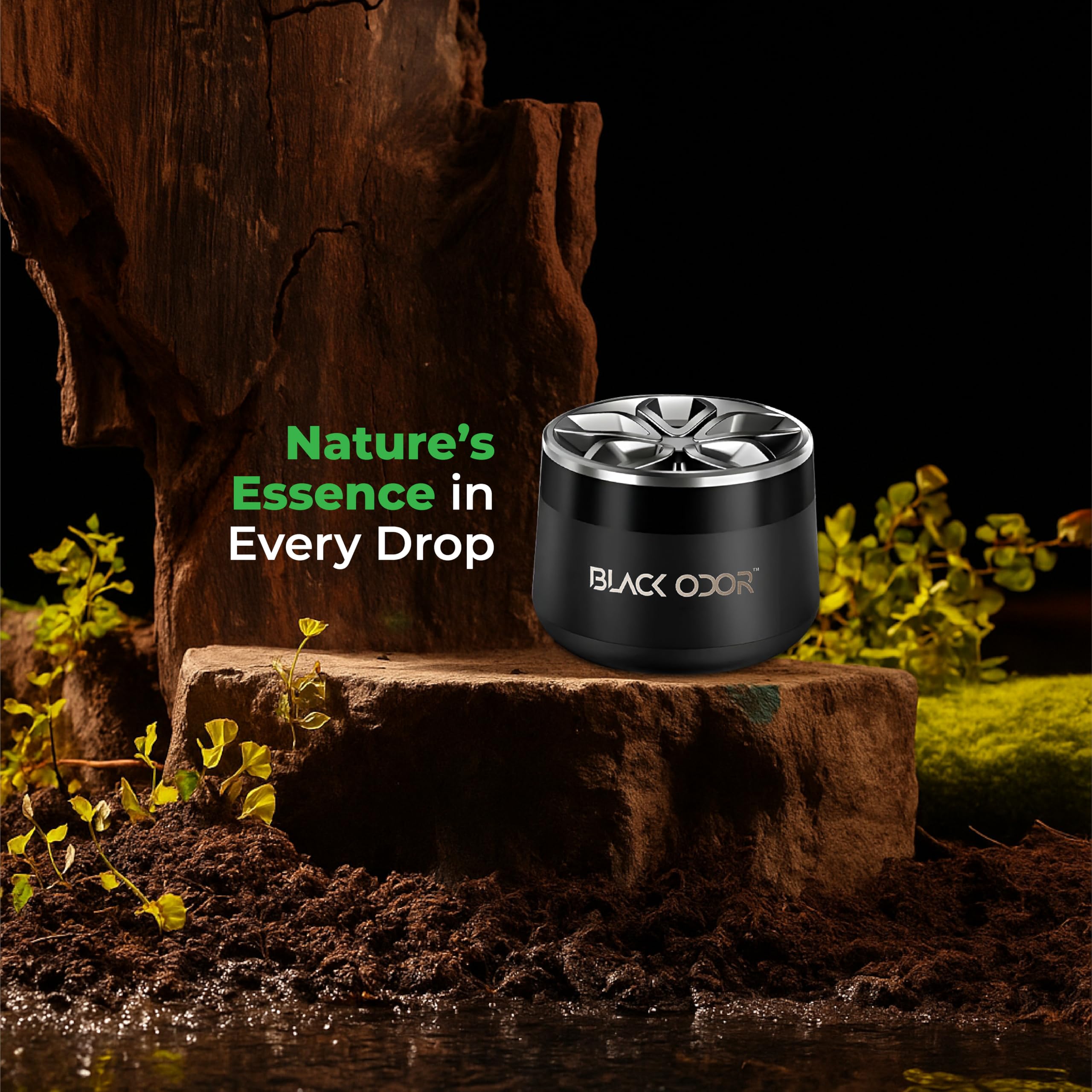 MIKANIX Black Odor Premium Gel Air Freshener 50gm | Eau de Cologne Fresh Citrus & Floral Fragrance | Luxury 5-Star Hotel Aroma | Long Lasting Car, Home & Office Odor Eliminator Perfume