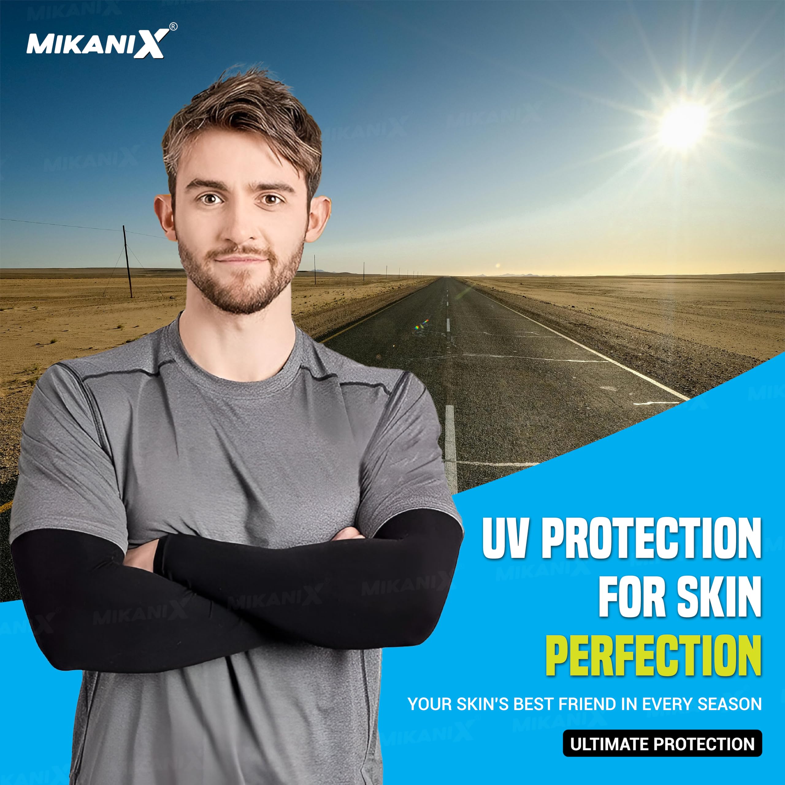 Arm Sleeves 4 Way Stretchable Free Size For Unisex Adults Kids Sun Burn Skin Tan Protection SPF Proof Arm Sleeves For Driving Cycling Tennis Cricket Football Golf Outdoor Gym Riding