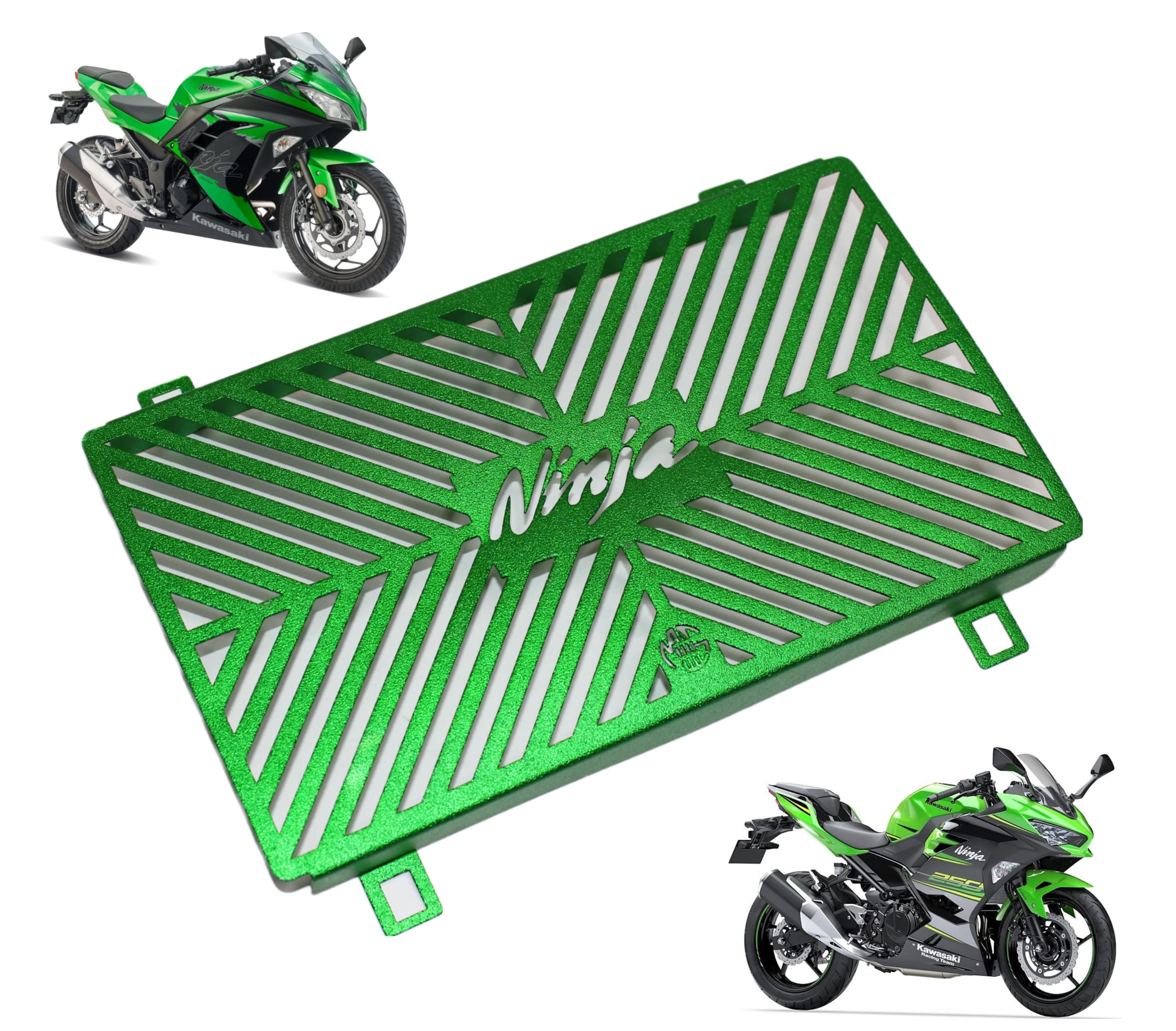 MIKANIX Ninja Green Radiator Guard Protector Grill/Cover For Ninja 200 & 250 Bike