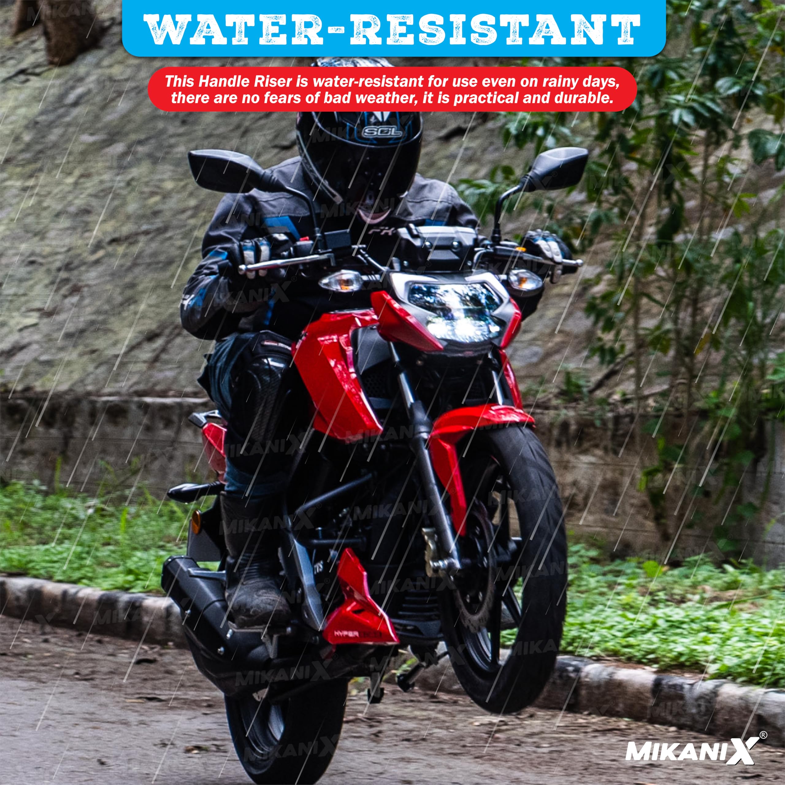 OBEROI'S TRADERS Bike Handlebar Riser | Handle Height Raiser Clamp Kit | Enhanced Comfort and Control | Compatible with Apache RTR 160 4V