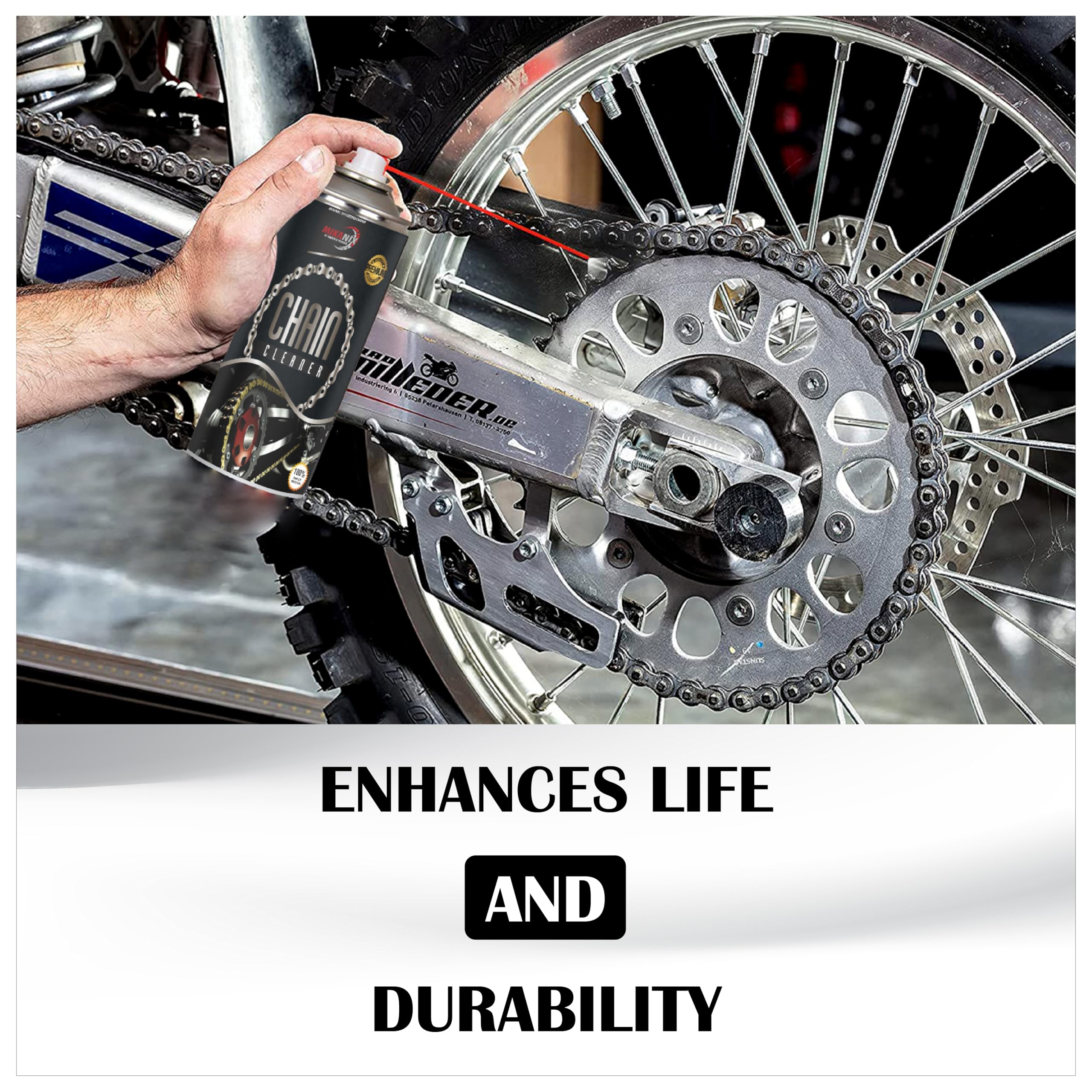 OBEROI'S TRADERS Bike Chain Lubricant and Chain Cleaner Spray With Cleaning Brush For Motorcycle and Bicycle