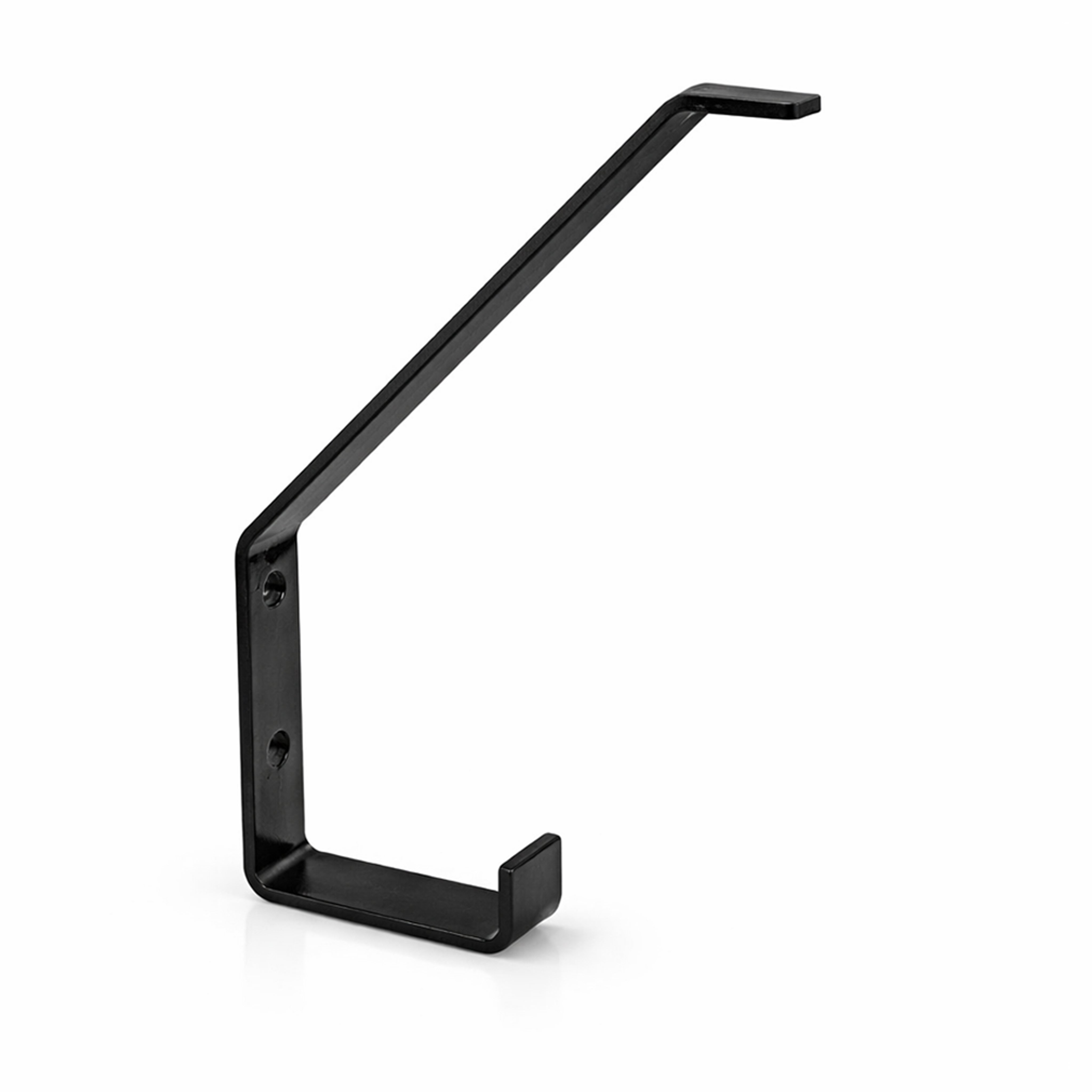MIKANIX Metal Helmet Holder Wall Mount | Heavy Duty Rustproof Helmet Hook Stand | Black Finish Hanger for Bike & Motorcycle Helmets | Home, Office & Garage Storage