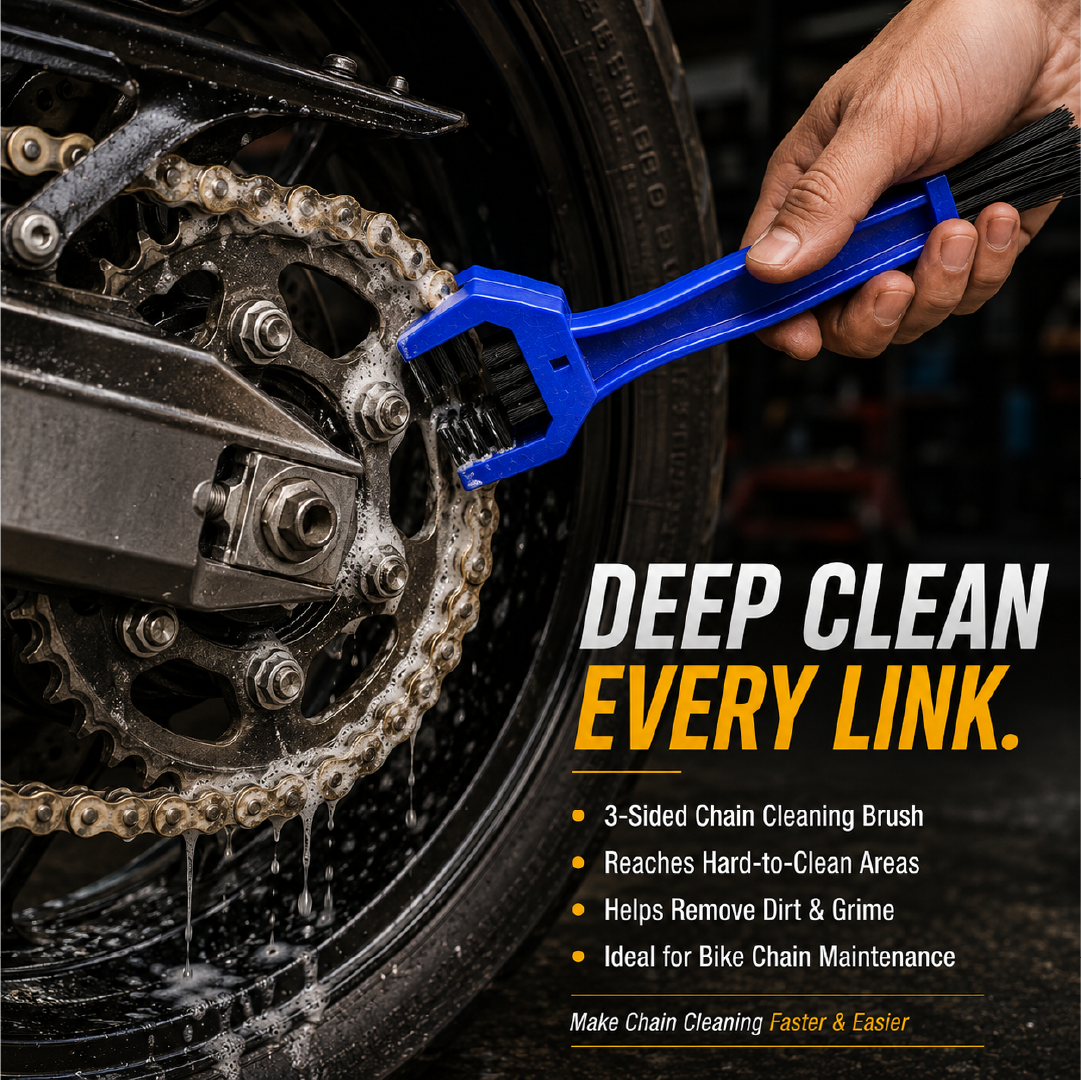 MIKANIX Bike Chain Cleaner & Lubricant Kit Combo | Motorcycle Chain Cleaner Spray, Chain Lube, MX-40 Rust Remover, Chain Cleaning Brush & Microfiber Cloth | For All Bikes & Scooters