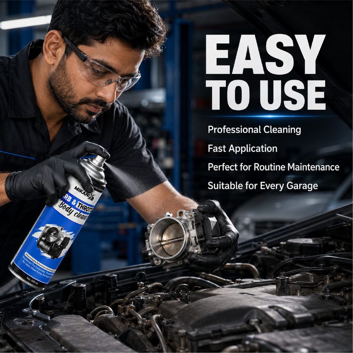 Mikanix Throttle Body Cleaner Spray/Car & Bike Engine Cleaner For Choke Carburettor To Clean Carbon Deposits