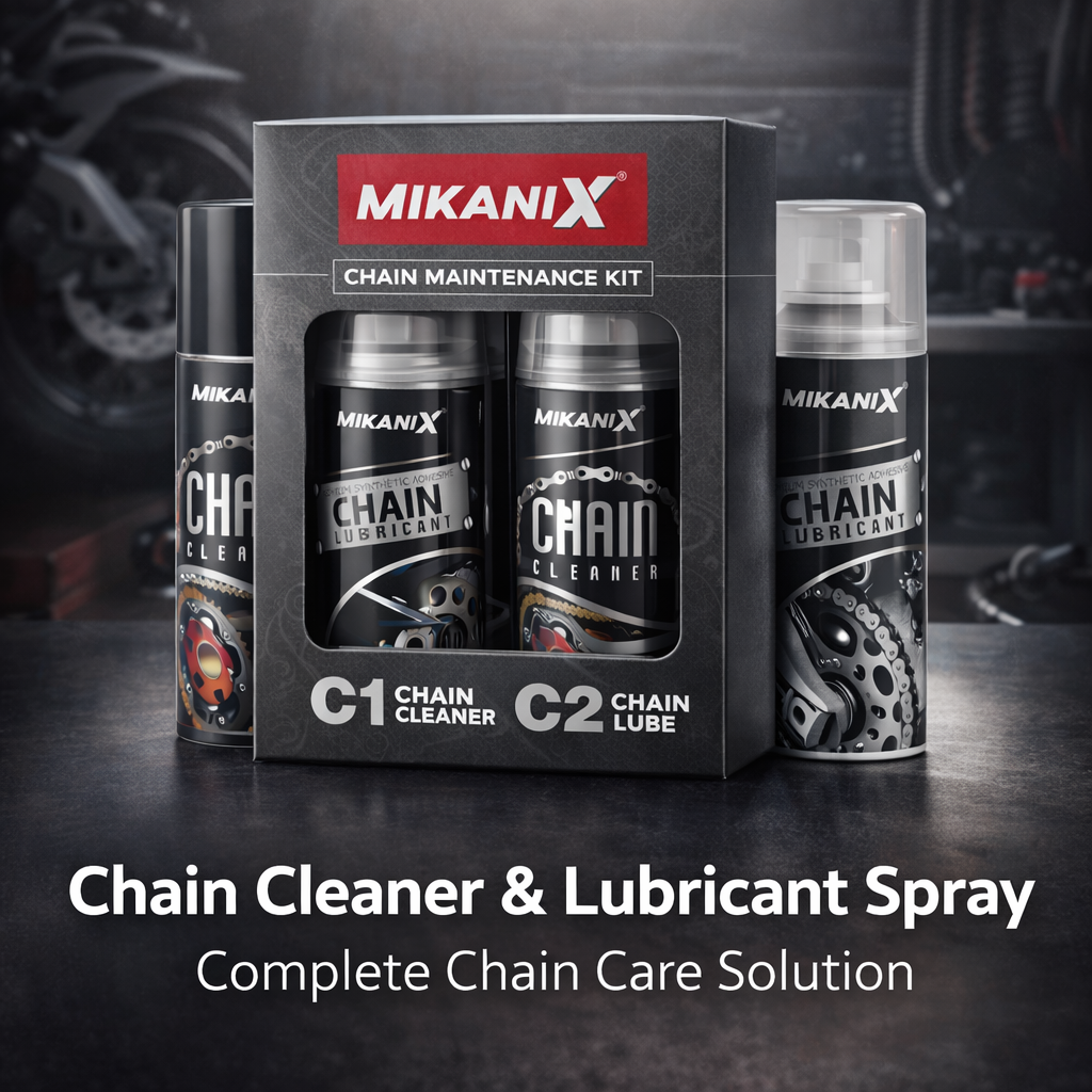 MIKANIX Premium Bike Chain Lubricant and Chain Cleaner Spray For Motorcycle and Bicycle Cleaning Kit (1000 ML)