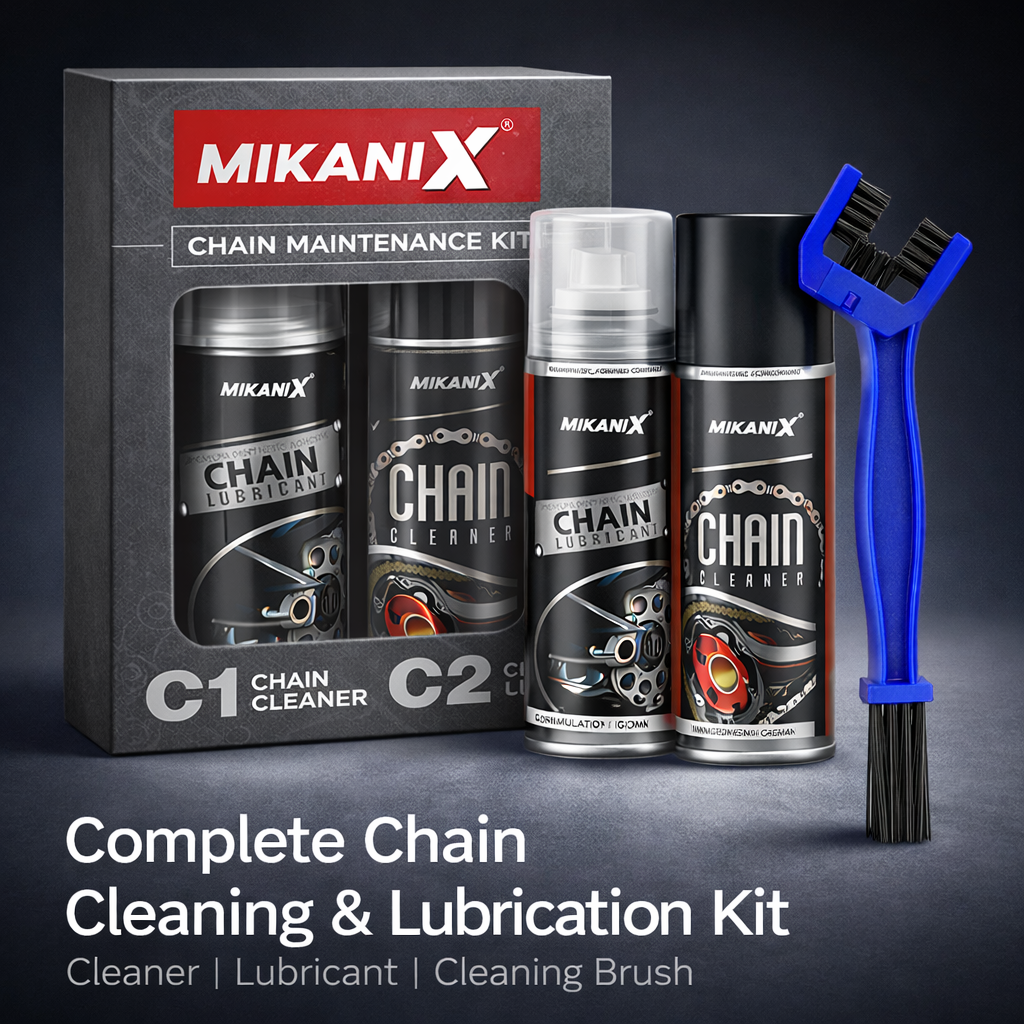 Mikanix Bike Chain Lubricant & Chain Cleaner Spray With Cleaning Brush For Motorcycle and Bicycle
