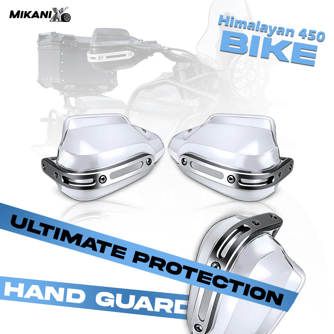 MIKANIX Himalayan 450 Bike Hand Guard Brake | Clutch Lever Protector | Wind Deflector Handlebar Hand Guard (Pack of 2)