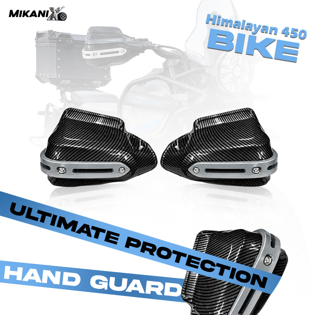 MIKANIX Himalayan 450 Bike Hand Guard Brake | Clutch Lever Protector | Wind Deflector Handlebar Hand Guard (Pack of 2)