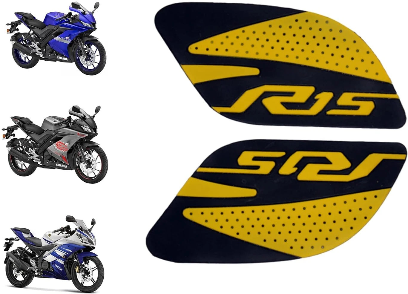 BRXR Anti-Slip Silicone Tank Pad/Thigh Pad Knee Grip Protector Sticker for R15 V4 Bike Tank Pad