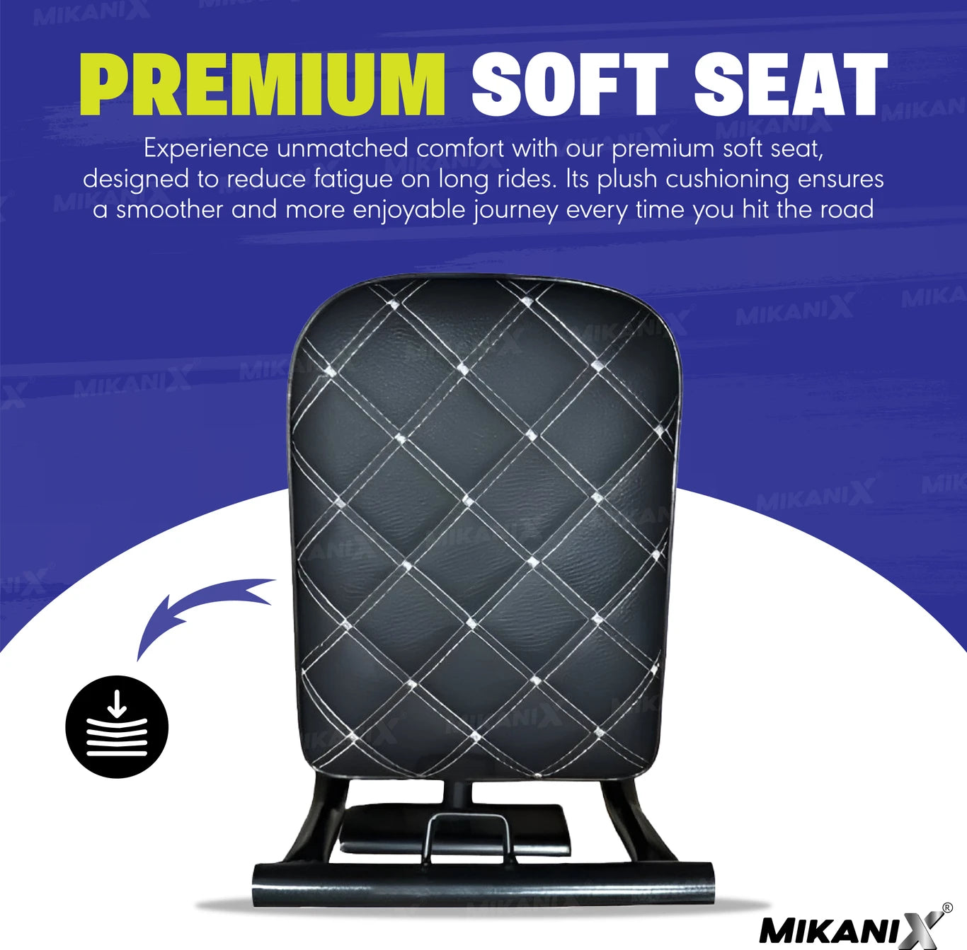 BRXR Baby Seat for Scooty | Foldable | Safety & Comfort Ride Single Bike Seat Cover For Suzuki Burgman