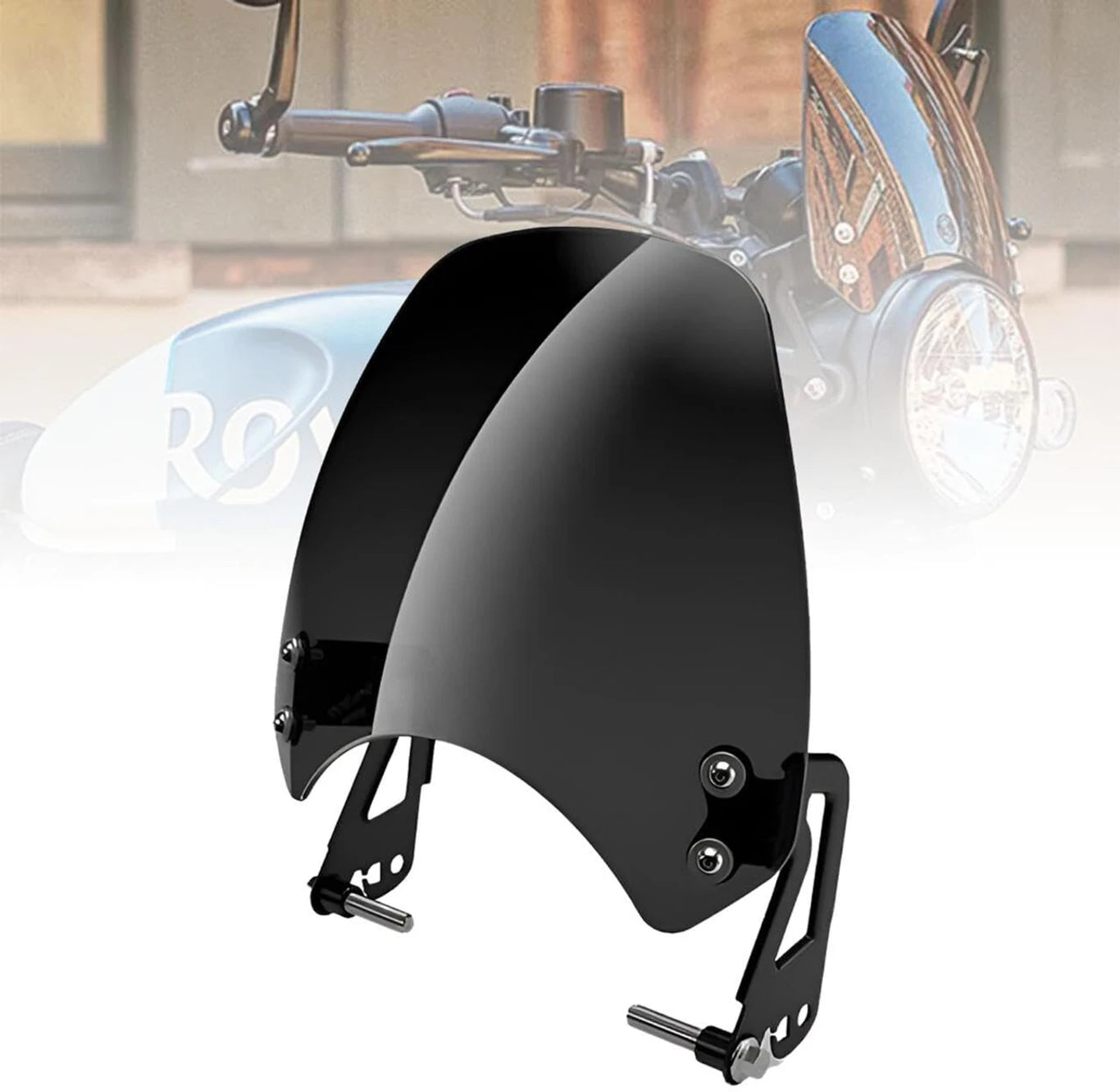 BRXR Unbreakable Headlight Windshield Glass Visor Compatible With Hunter 350 Bike Fairing Kit