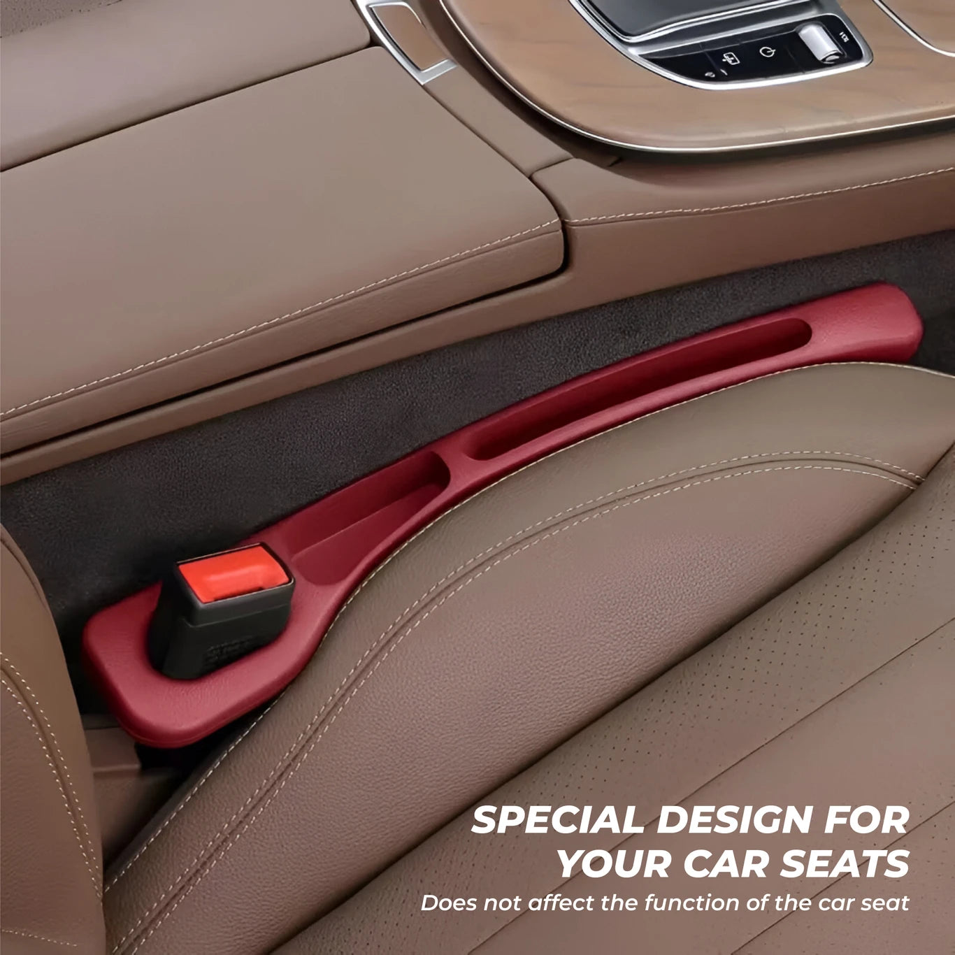 BRXR Car Seat Gap Filler Organizer | Universal Fit | Car Phone Holder & Storage Car Side Seat Catcher (1 L)