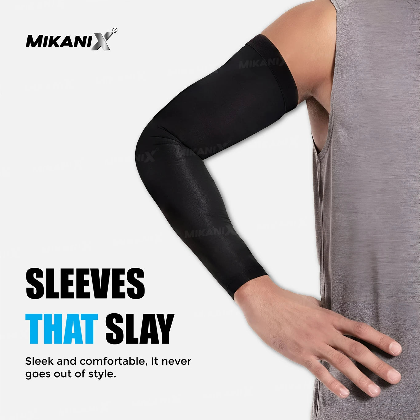BRXR Cotton Arm Sleeve For Men & Women (Free, Black)
