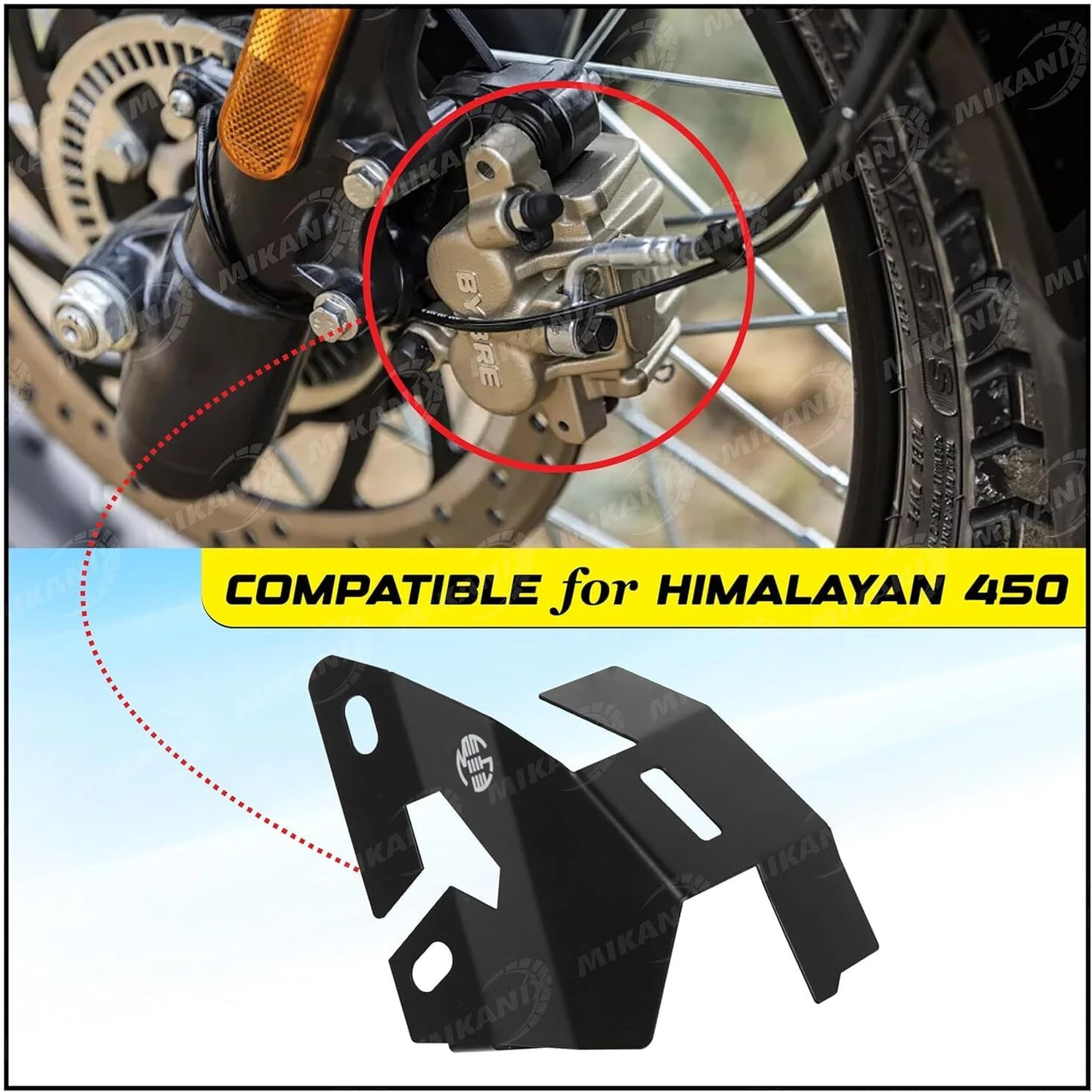 BRXR Front Disc Brake Caliper Guard / Disc Protector Compatible for Himalayan 450 Brake Caliper
