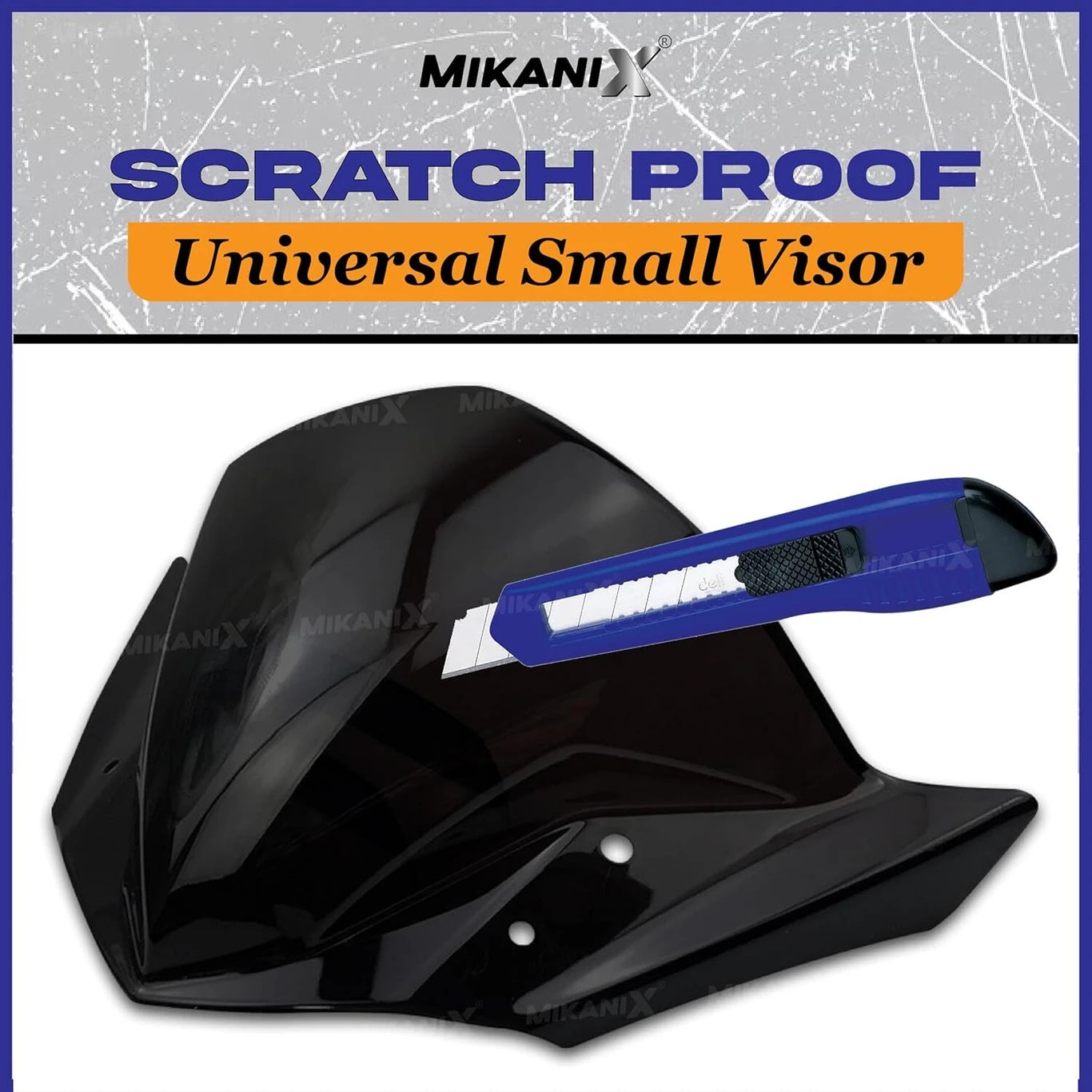BRXR Universal Big Headlight Visor / Wind Deflector Compatible All Bikes & scooties Bike Headlight Visor