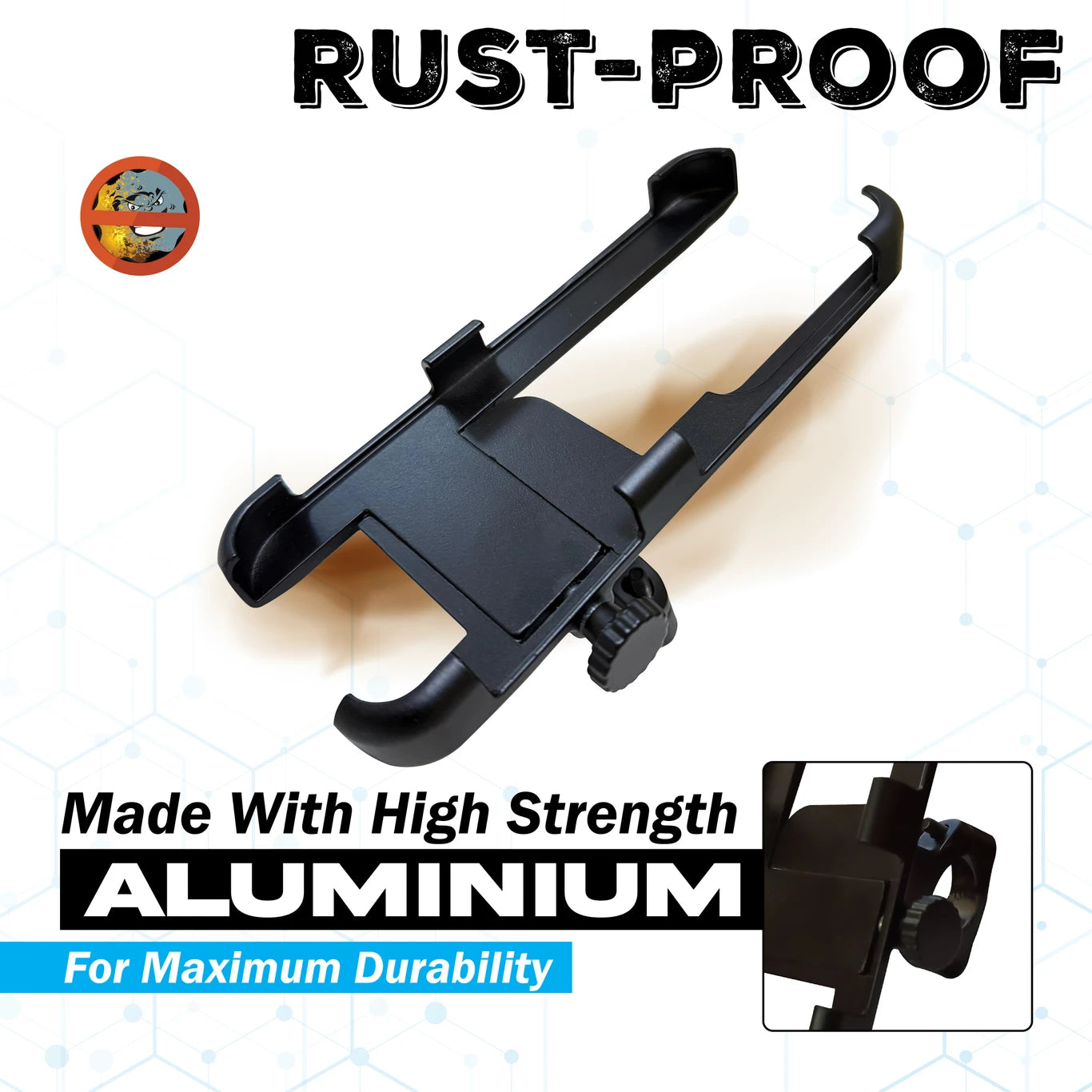 BRXR BIG Mobile Holder Handlebar | 360° Rotation | Universal Fit for Bikes Bicycle Phone Holder