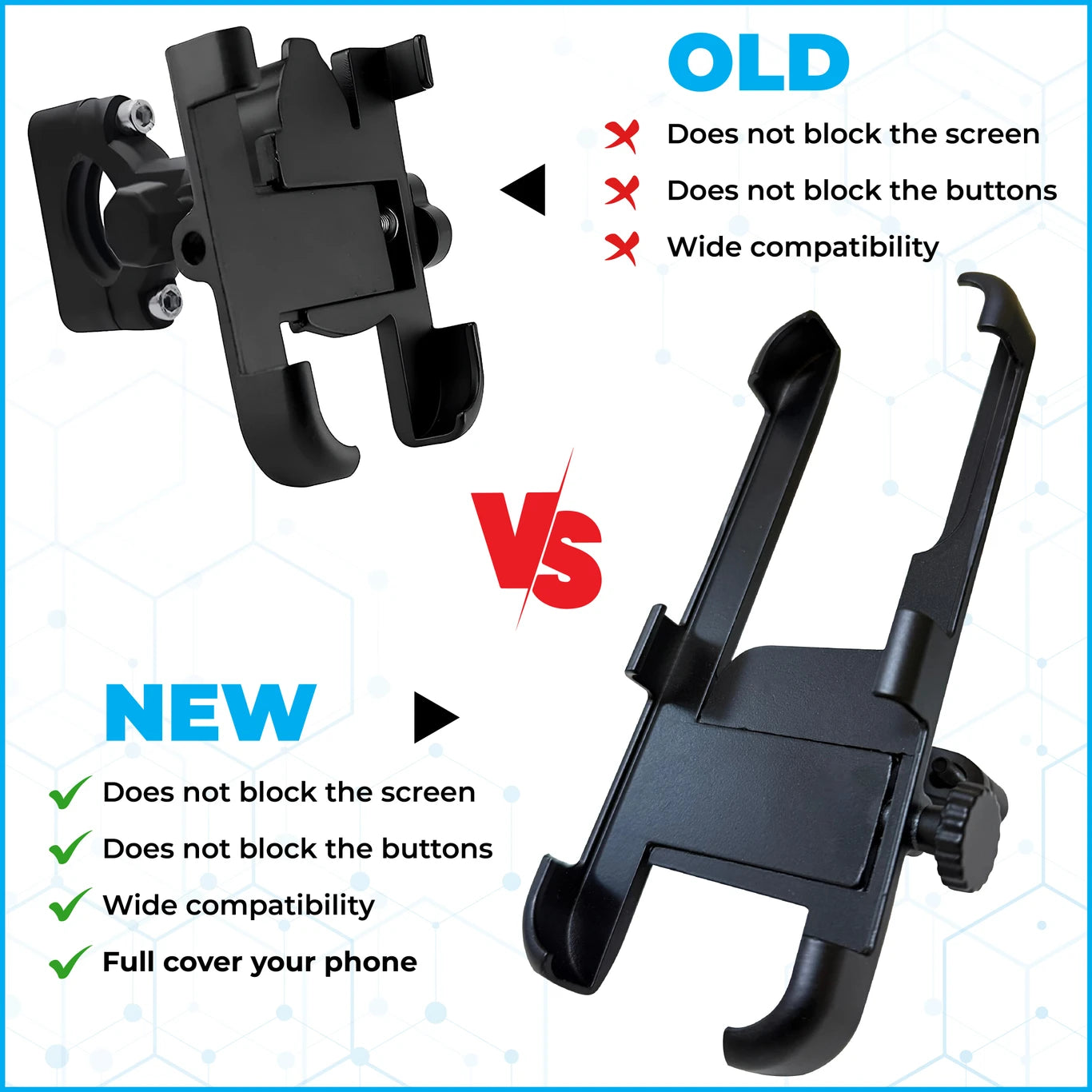 BRXR BIG Mobile Holder Handlebar | 360° Rotation | Universal Fit for Bikes Bicycle Phone Holder