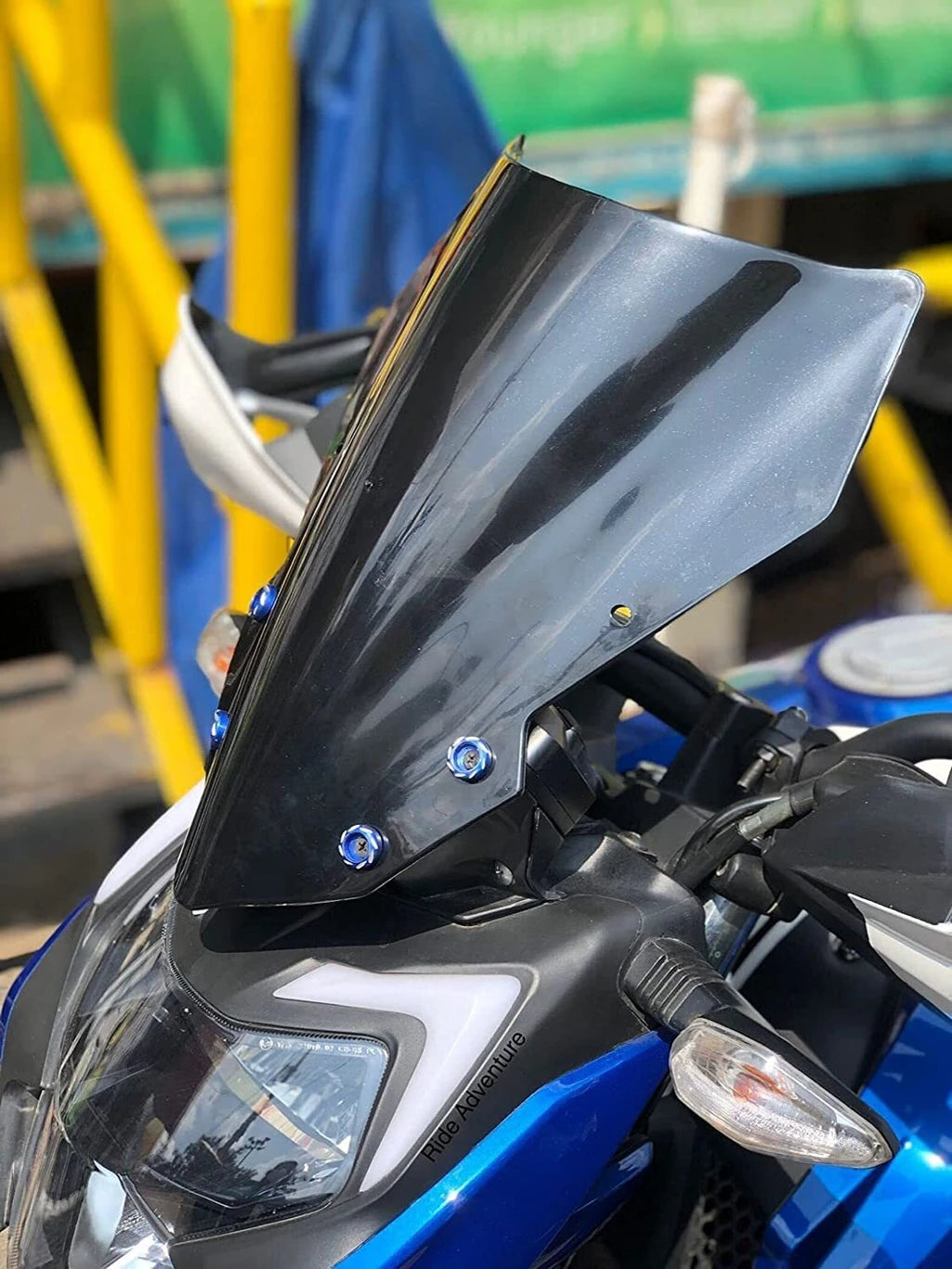 BRXR Motorcycle Headlight Visor Glass Windscreen Wind Deflector Fit For All Bike Bike Windshield